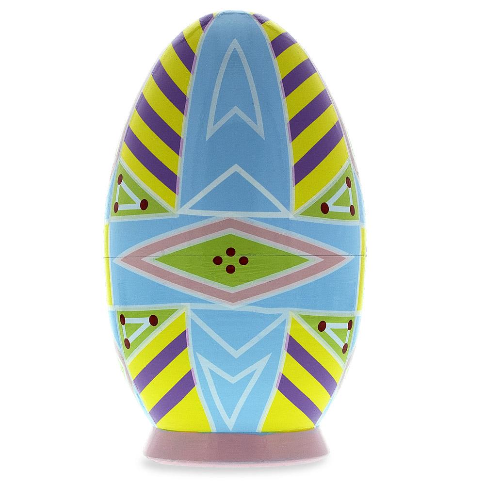 Set Of 5 Ukrainian Easter Eggs Pysanky Wooden Nesting Dolls 5 Inches