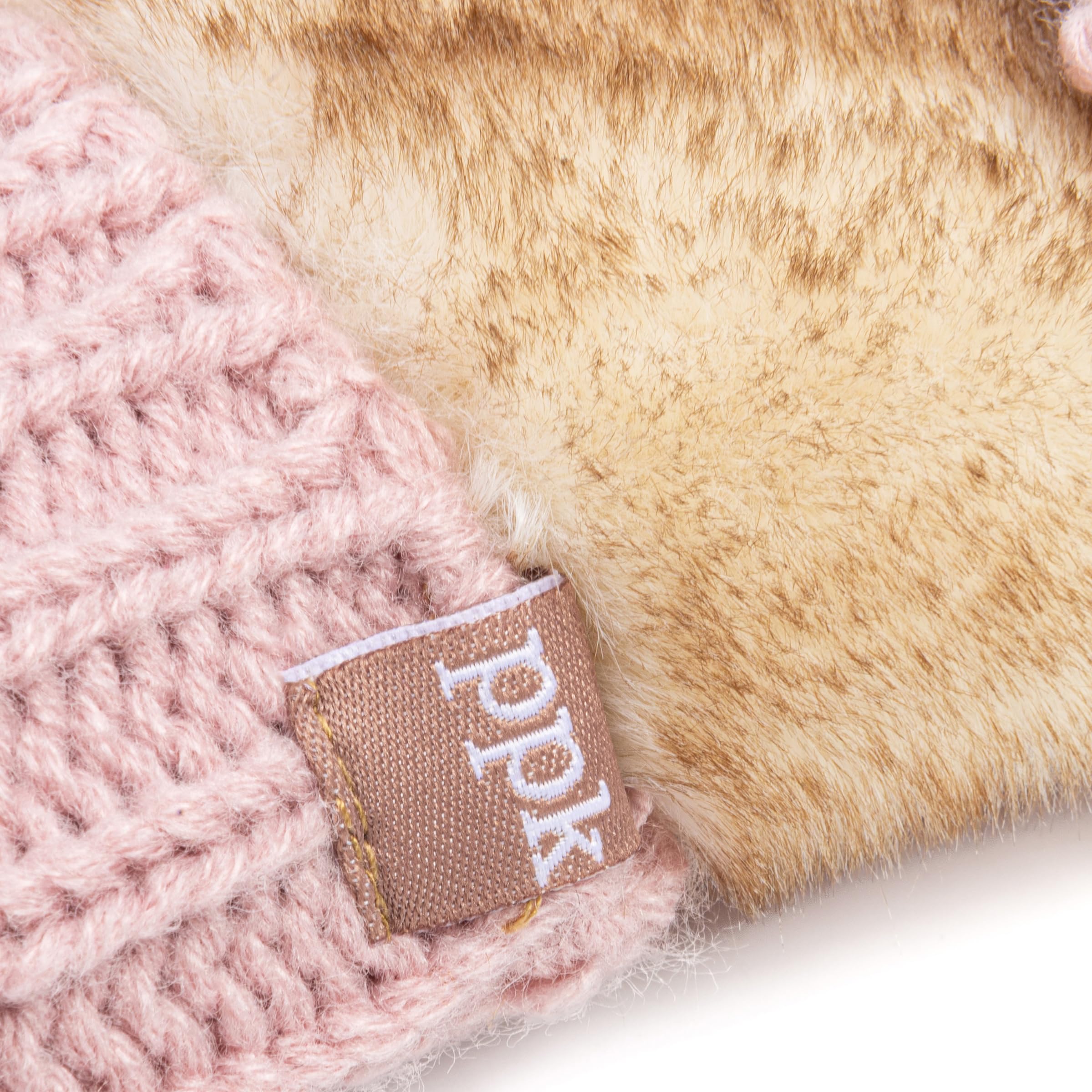 Warm Knit Winter Mittens For Girls Ages 3-12 Years, Double-layered, Fun Bunny Rabbit Design For Children, Toddler To Big Kids