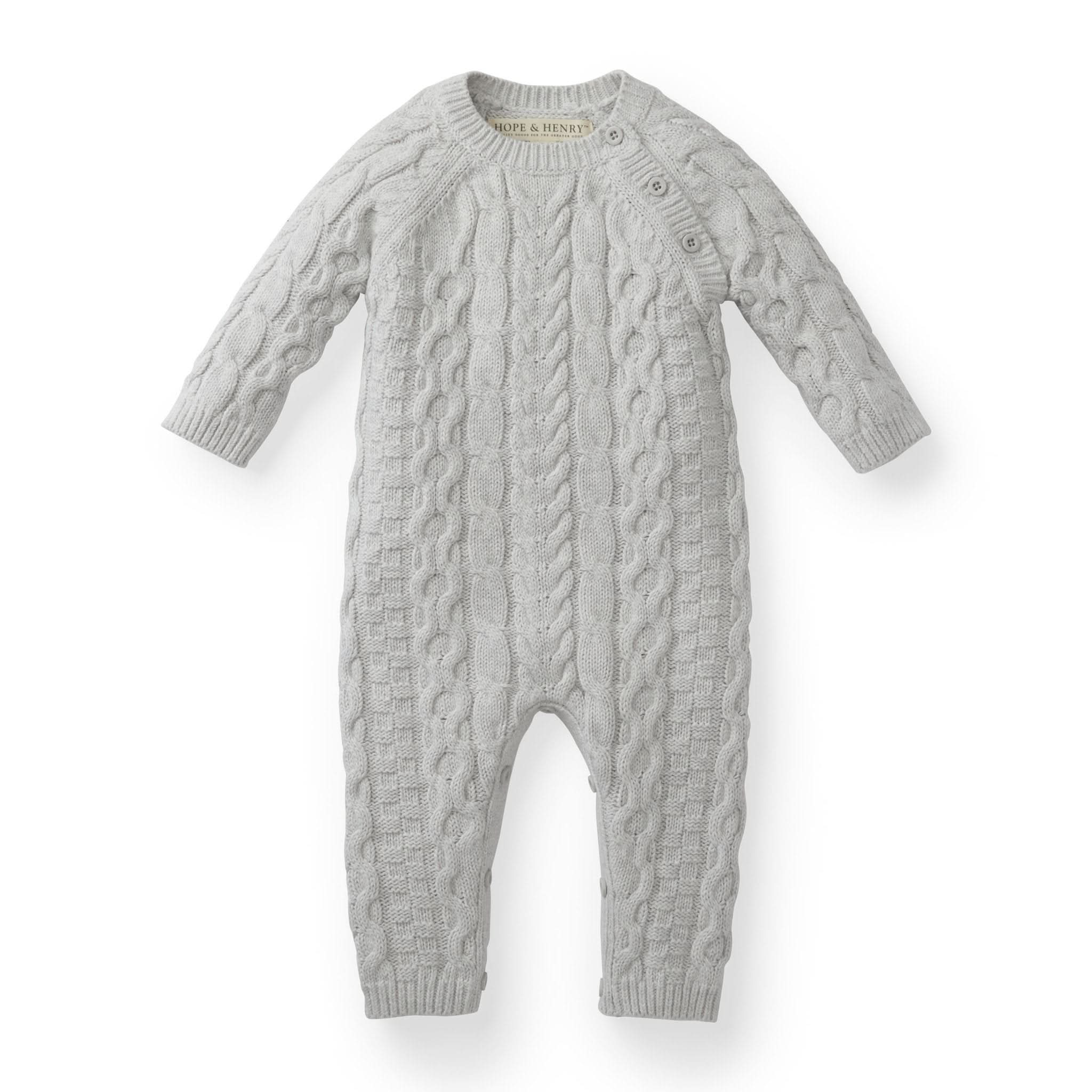 Organic Cable Knit Sweater Romper