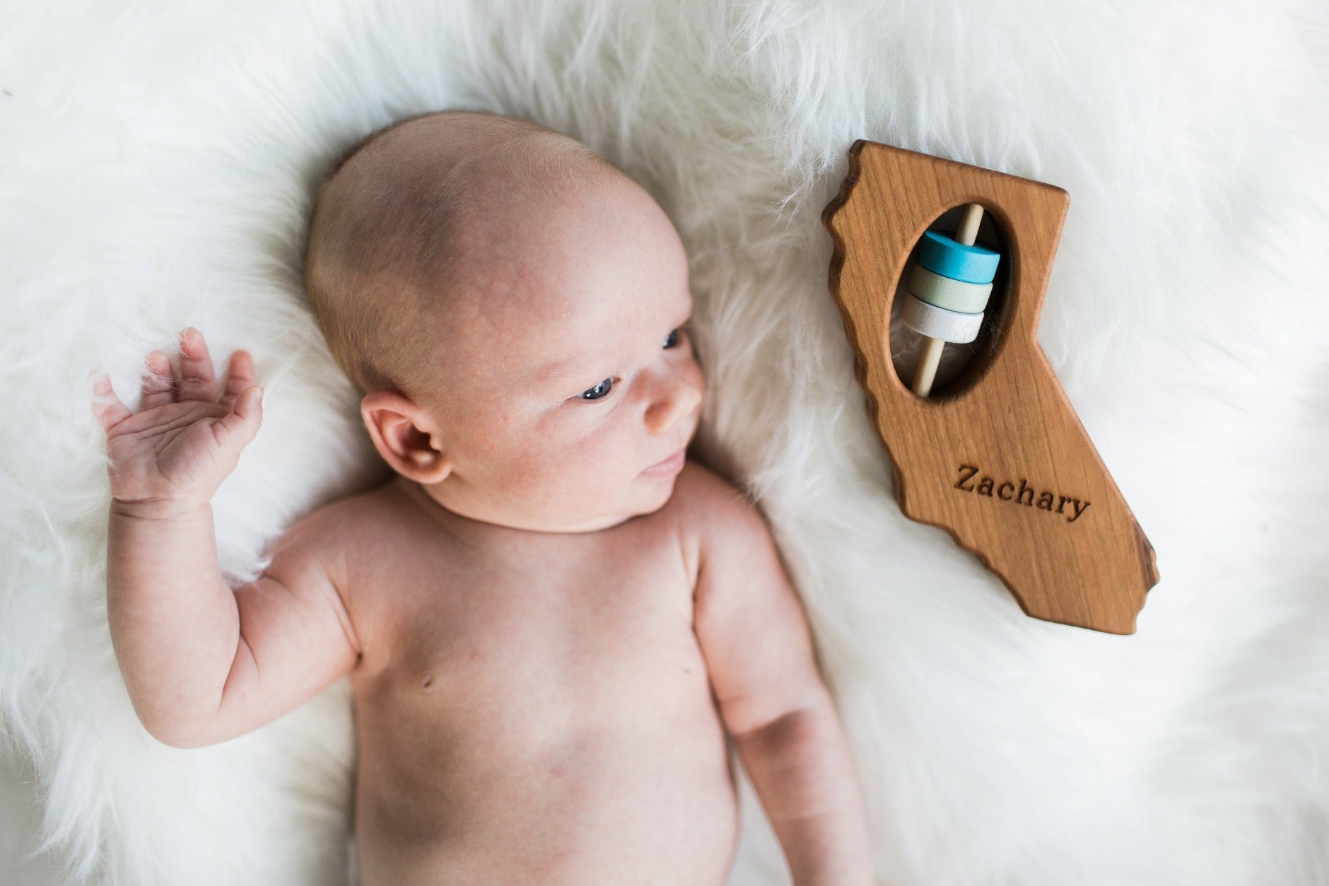 California State Wooden Baby Rattle™