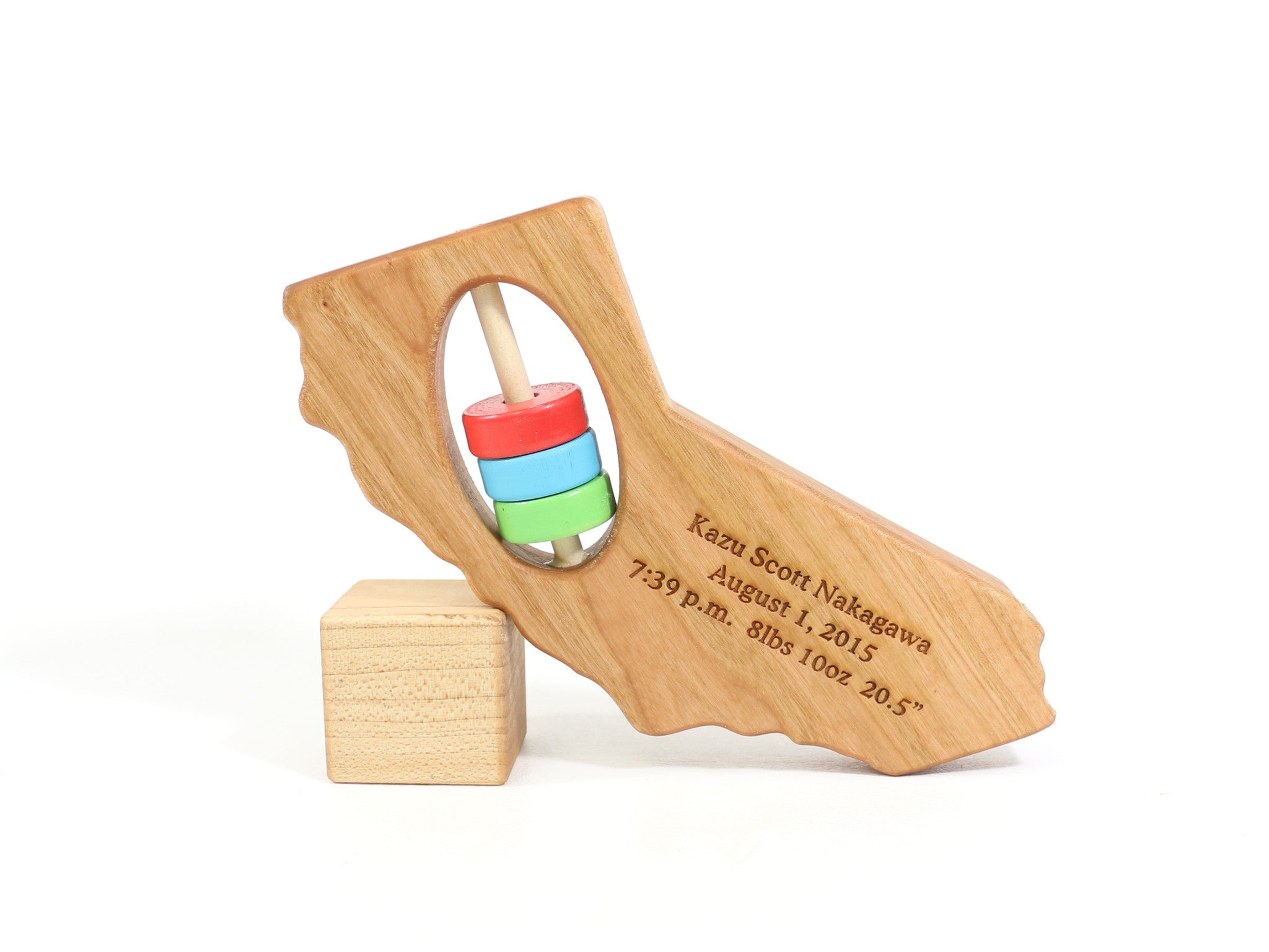 California State Wooden Baby Rattle™