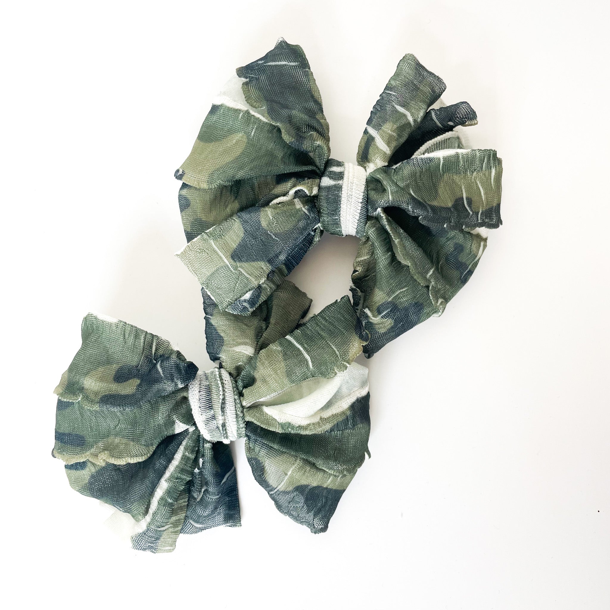 Camo | Ruffled Hair Clip