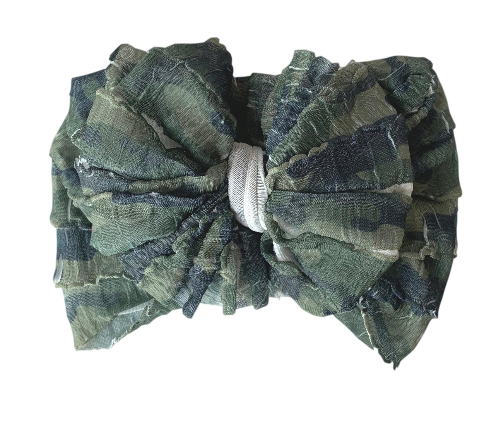 Camo | Signature Ruffled Baby Headband