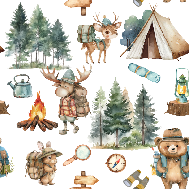 Baby & Toddler Minky Blanket - Let's Go Camping