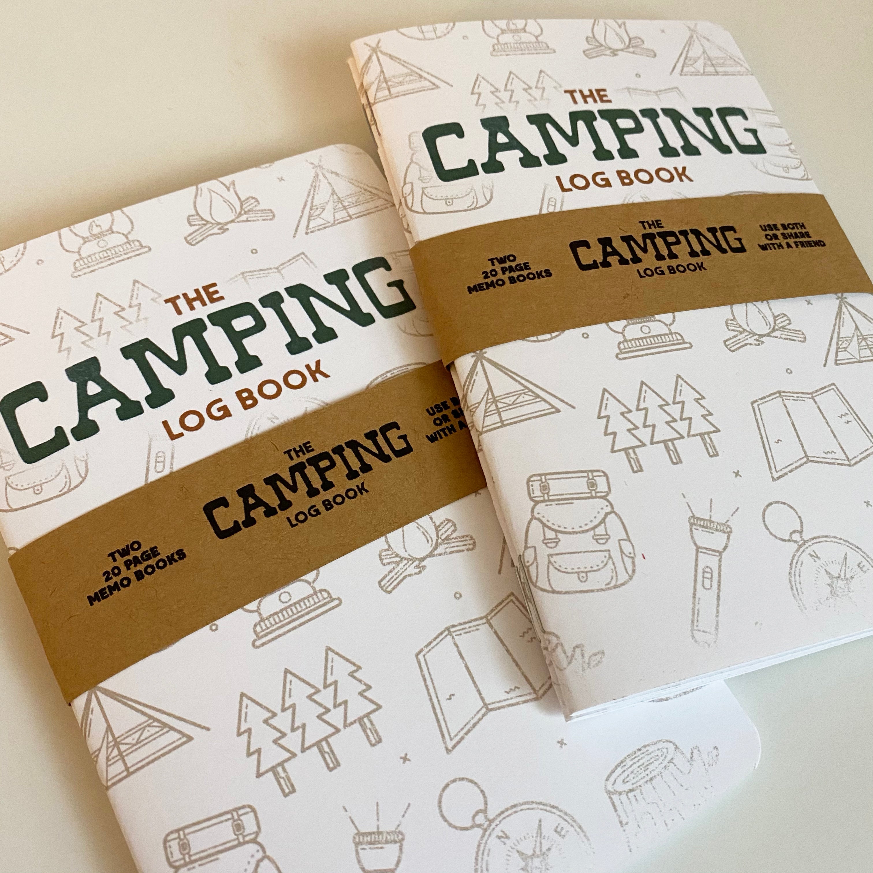 Camping Log Book - Two 20-page Books