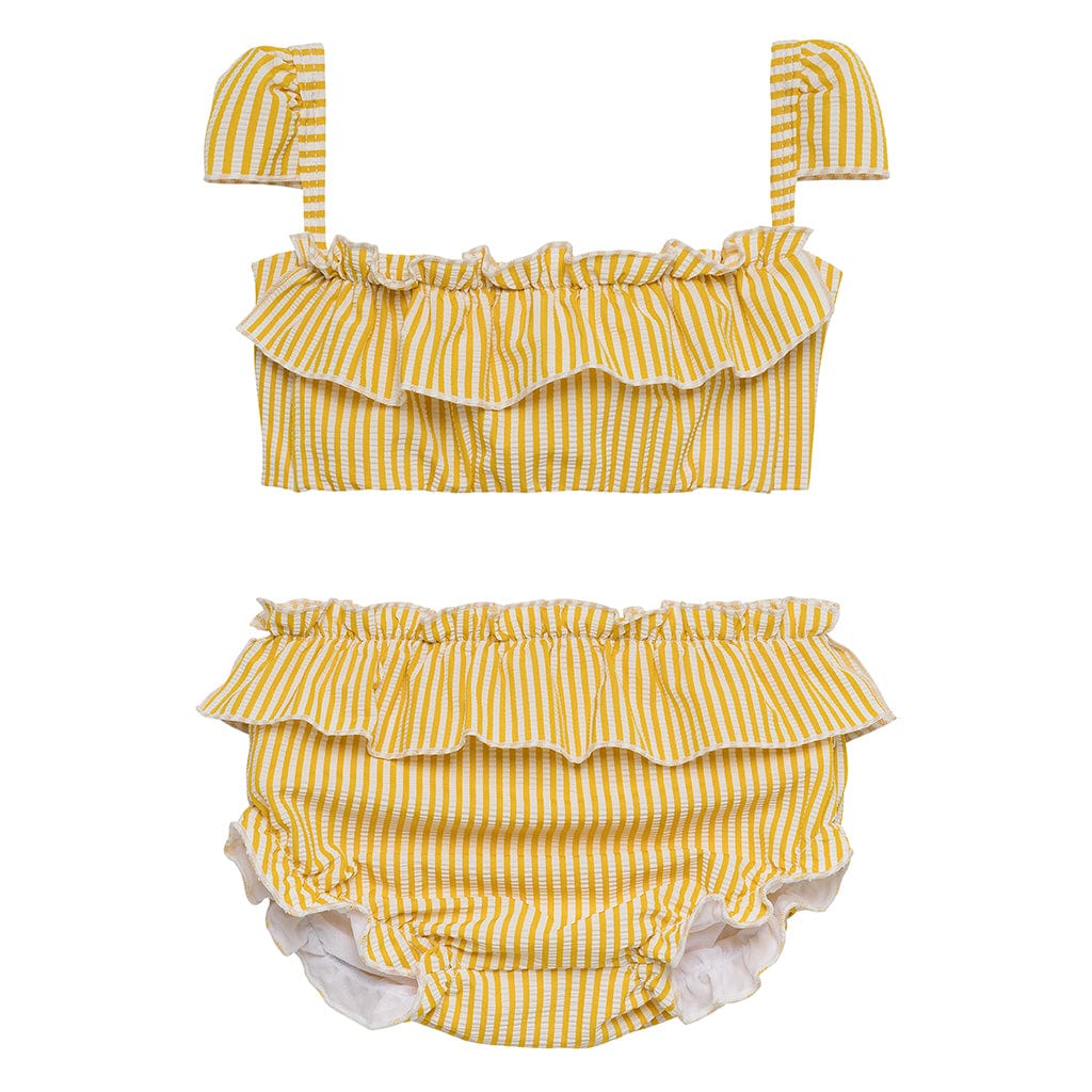 Canary Stripe Mini Cabana Bikini Set