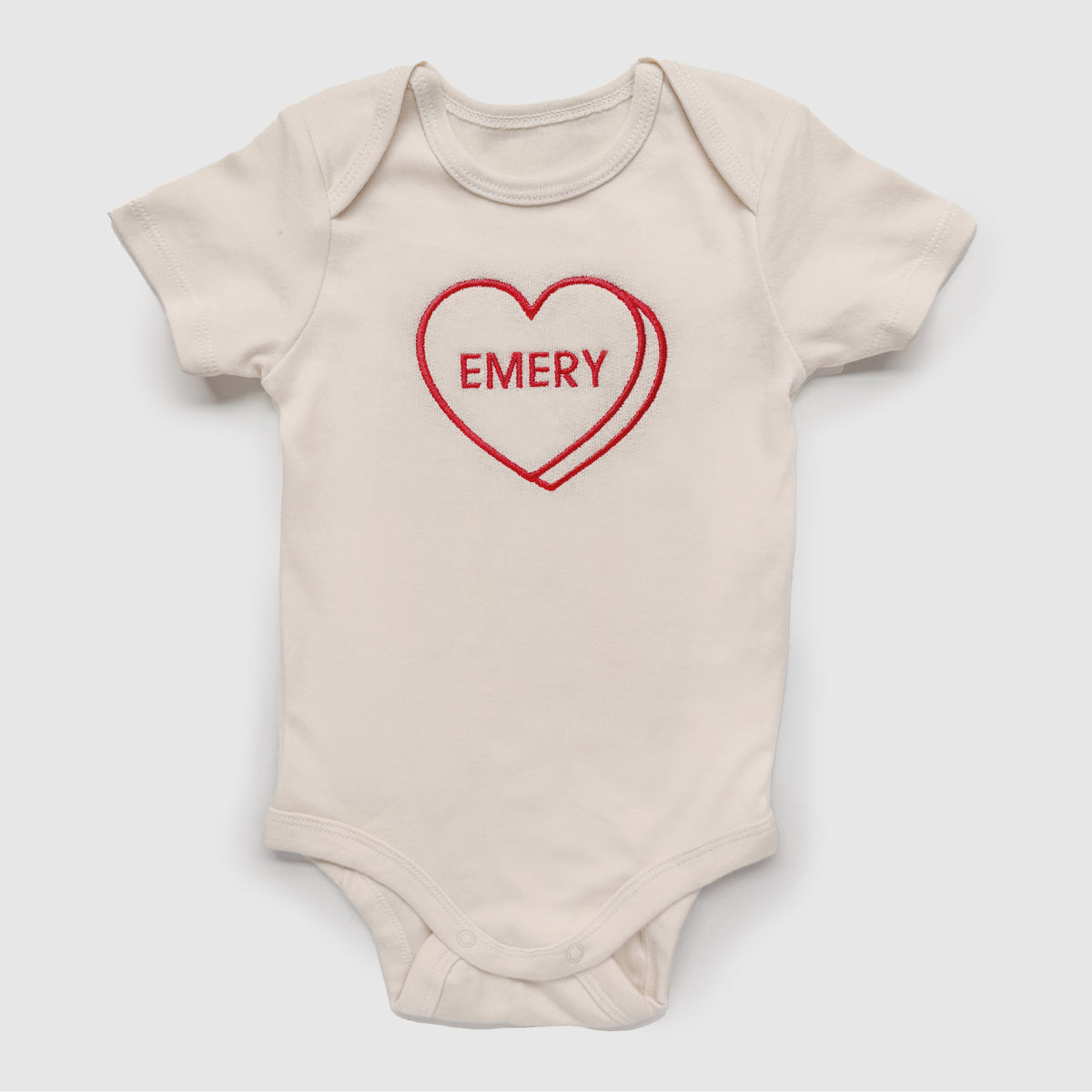 Personalized Candy Heart Tees & Baby Outfits