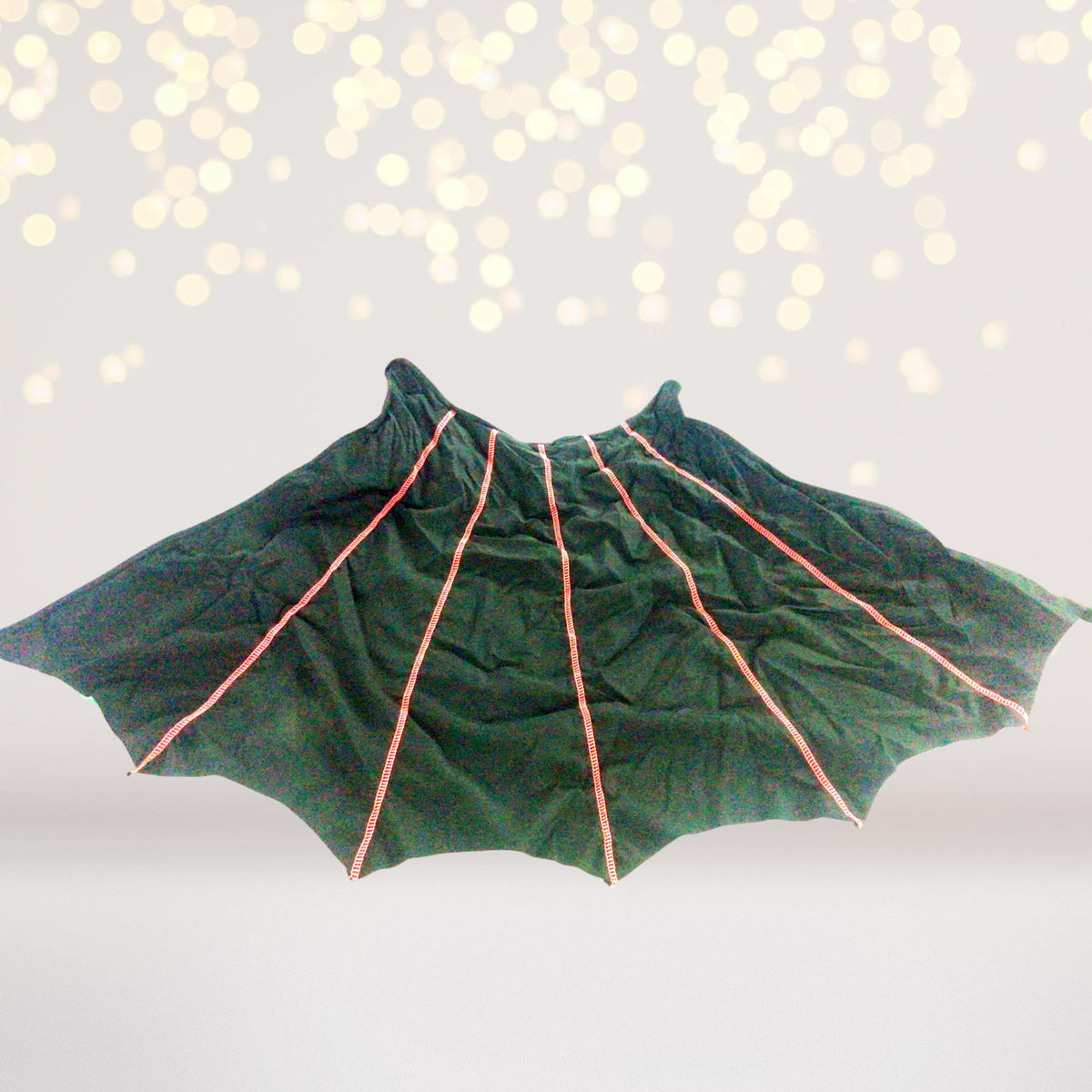 Black Cape With Red Stitching