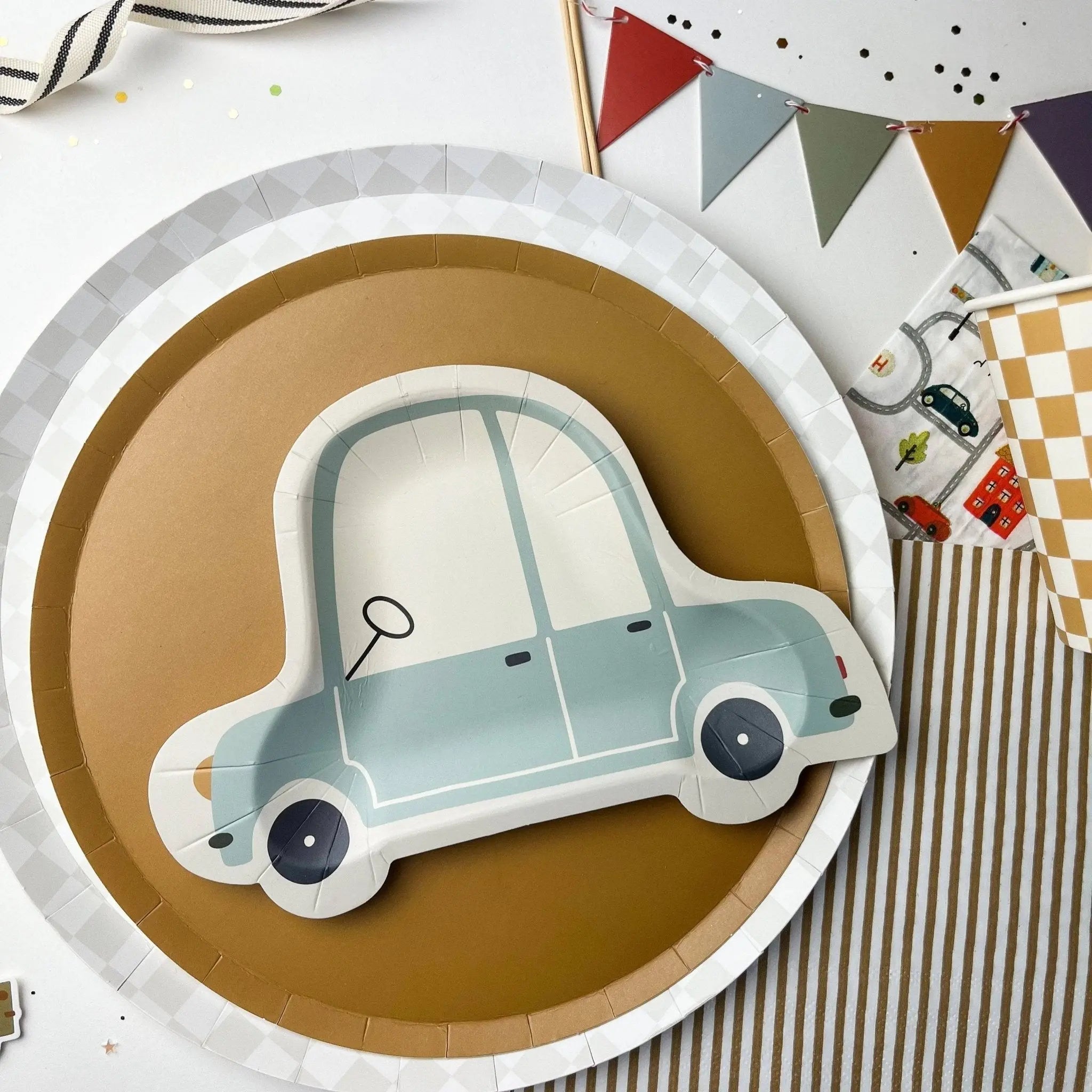Car Shaped Plate (set Of 8)