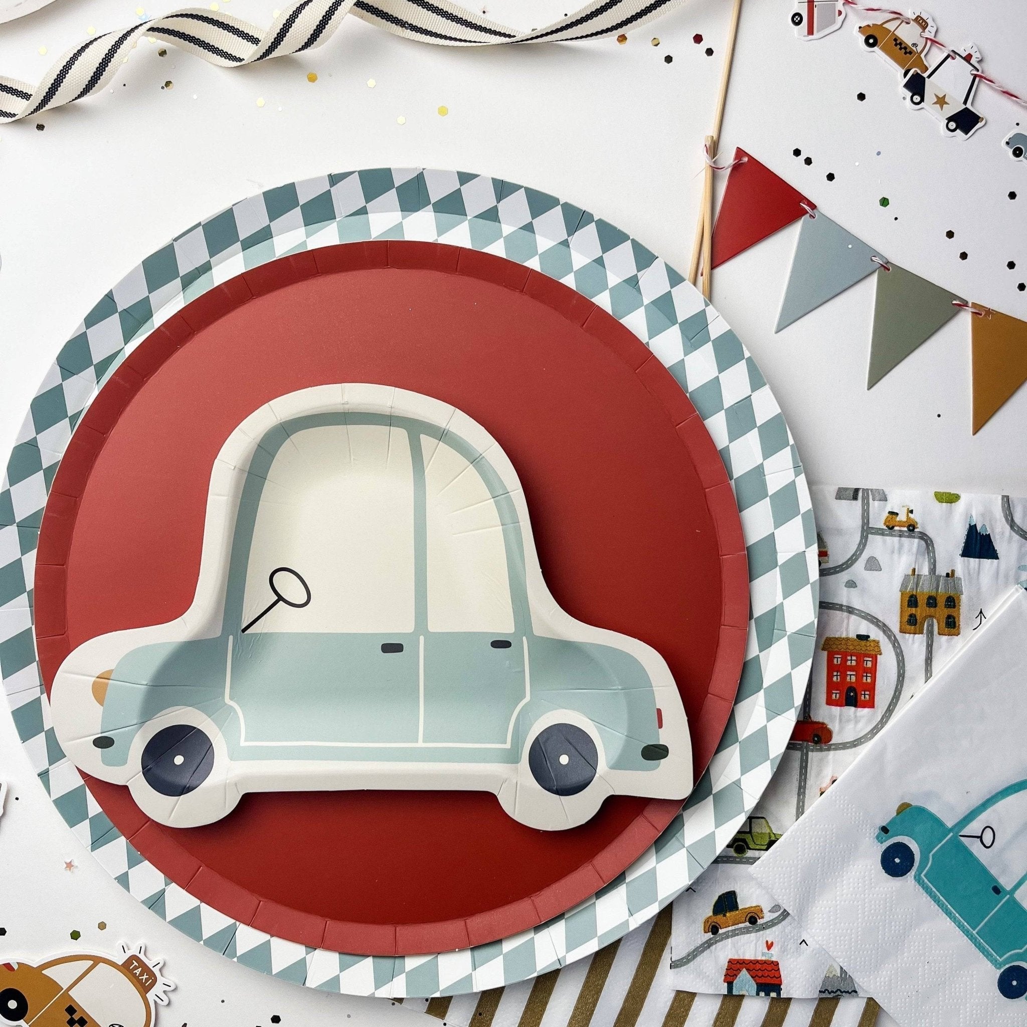 Car Shaped Plate (set Of 8)