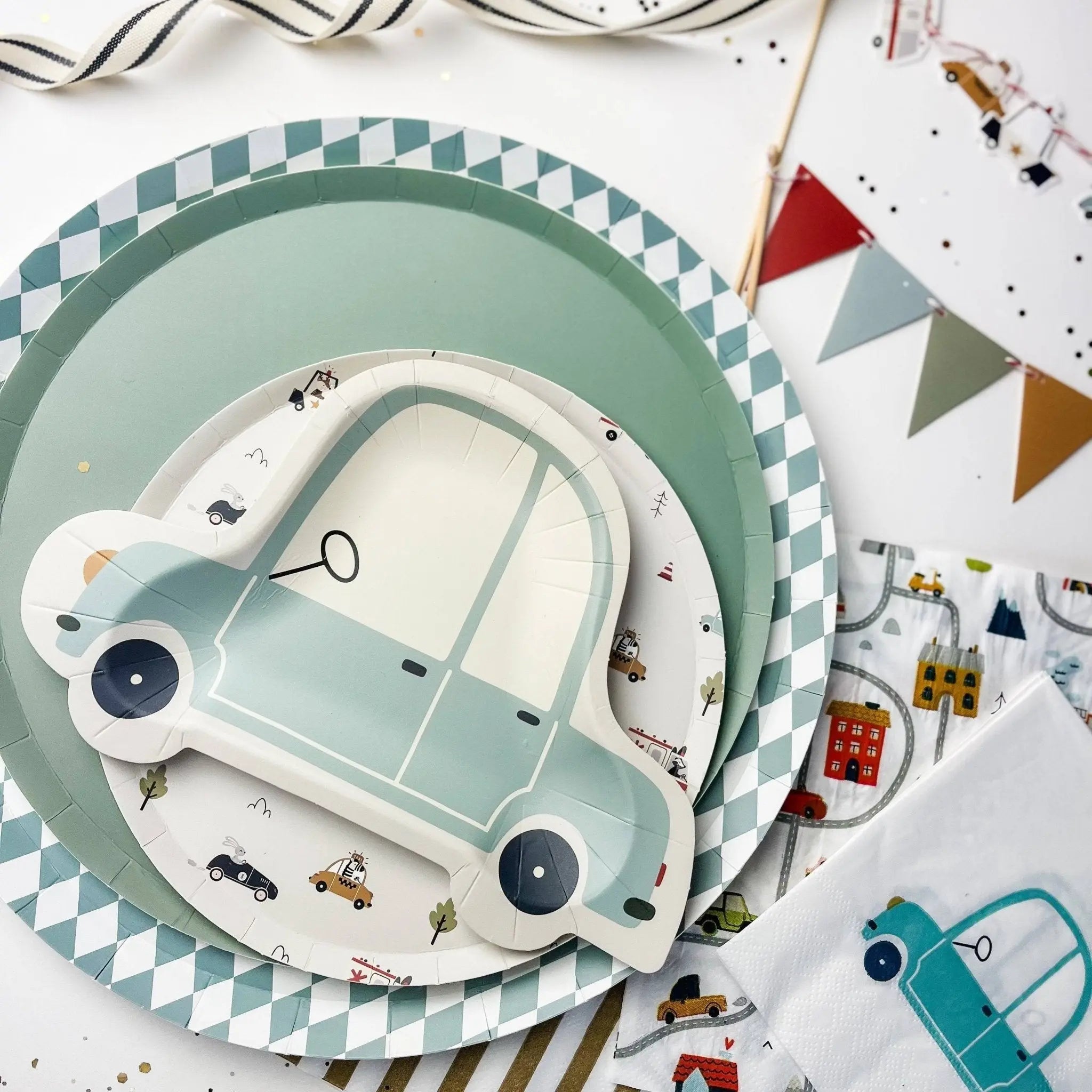 Car Shaped Plate (set Of 8)