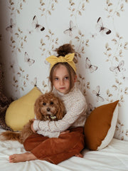 Linen Caramel Leaf Pillow