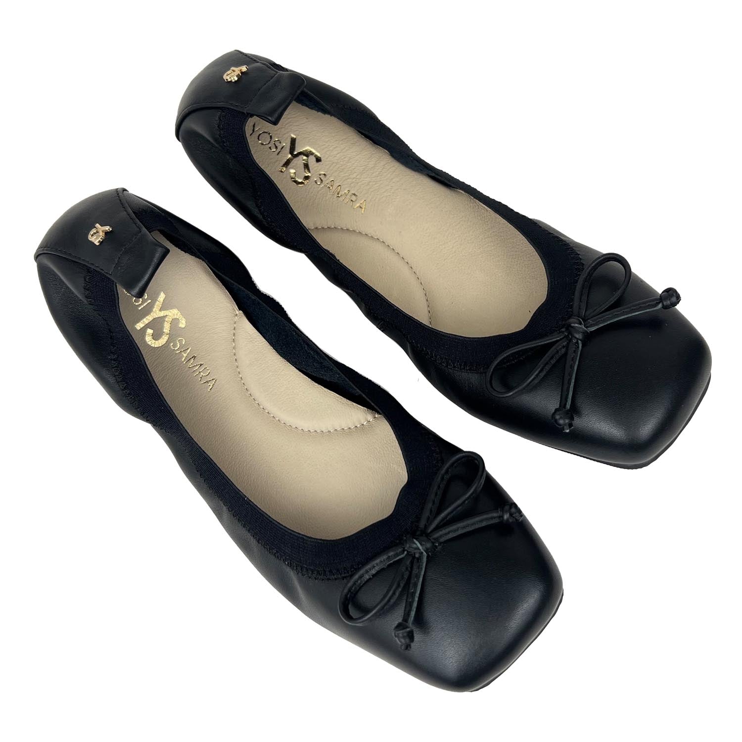 Caroline Ballet Flat In Black Leather