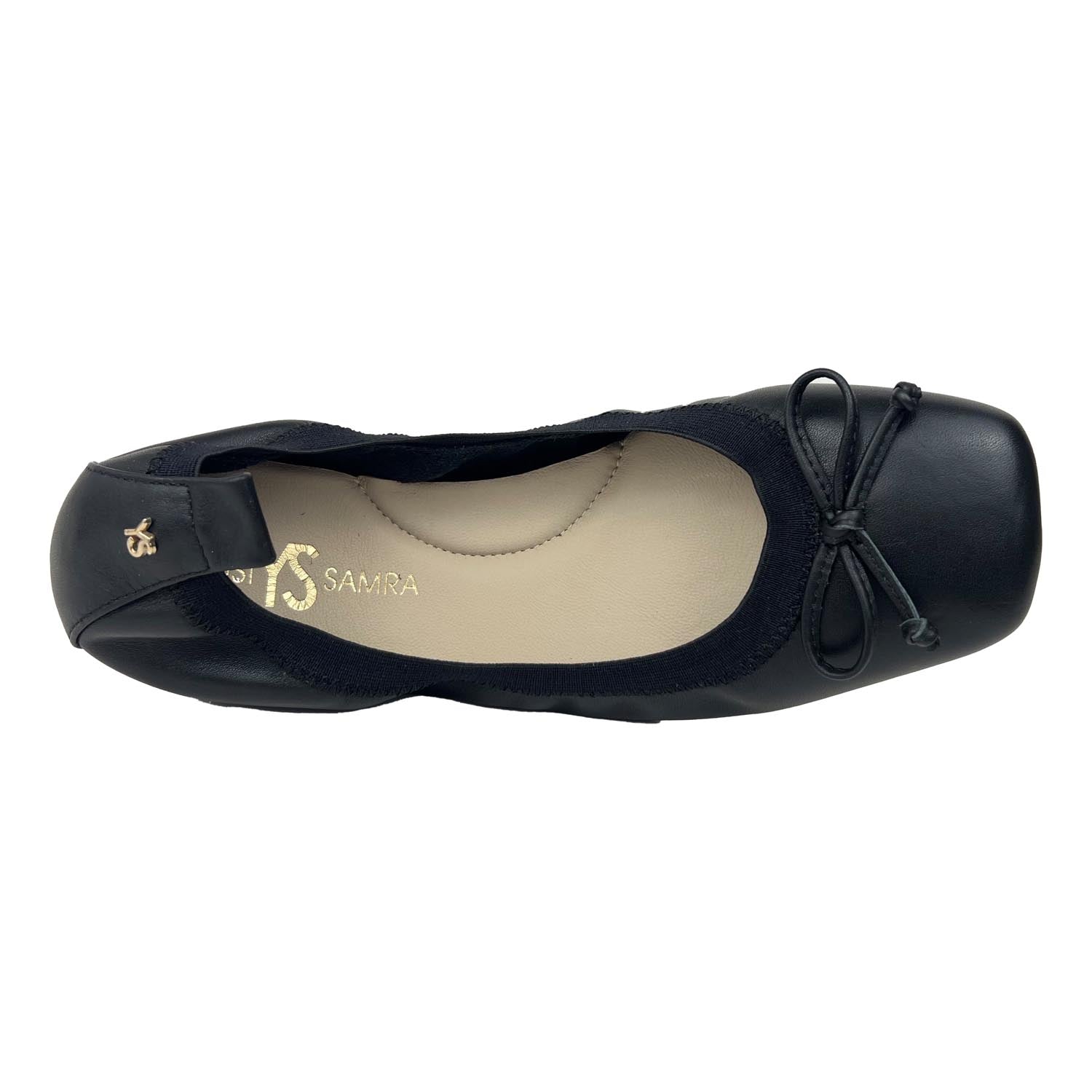 Caroline Ballet Flat In Black Leather