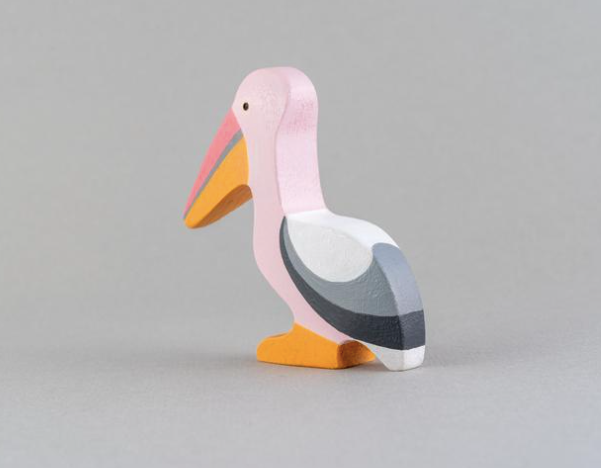 Mikheev Handmade Wood Pelican Statue