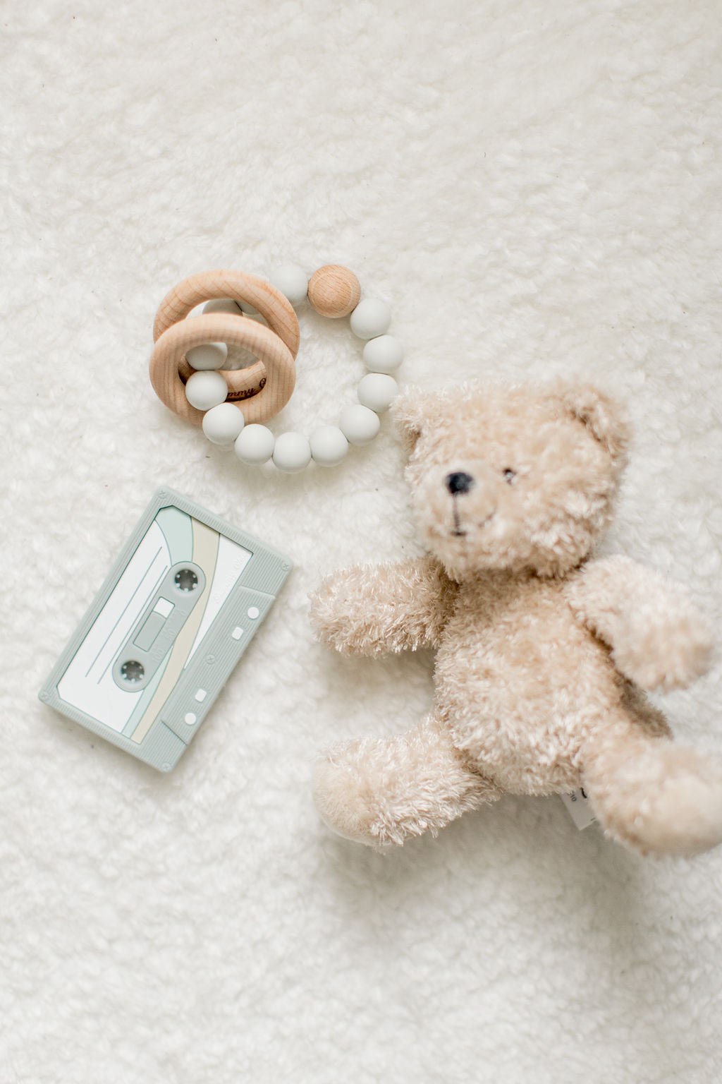 Teether Rattle With Baby Wood Rattle For Eye-hand Coordination