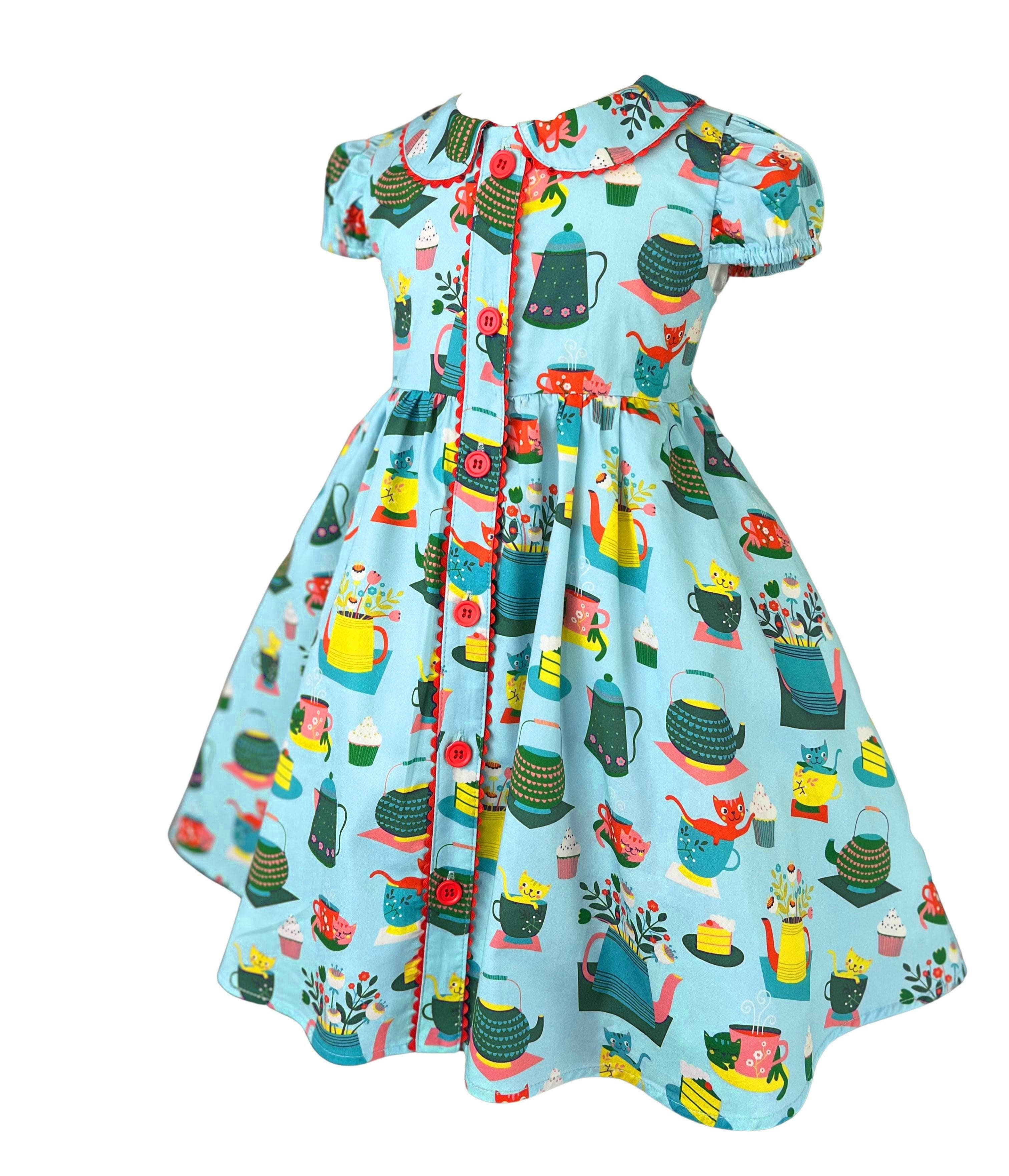 Vintage Tea & Kitties Nellie Dress