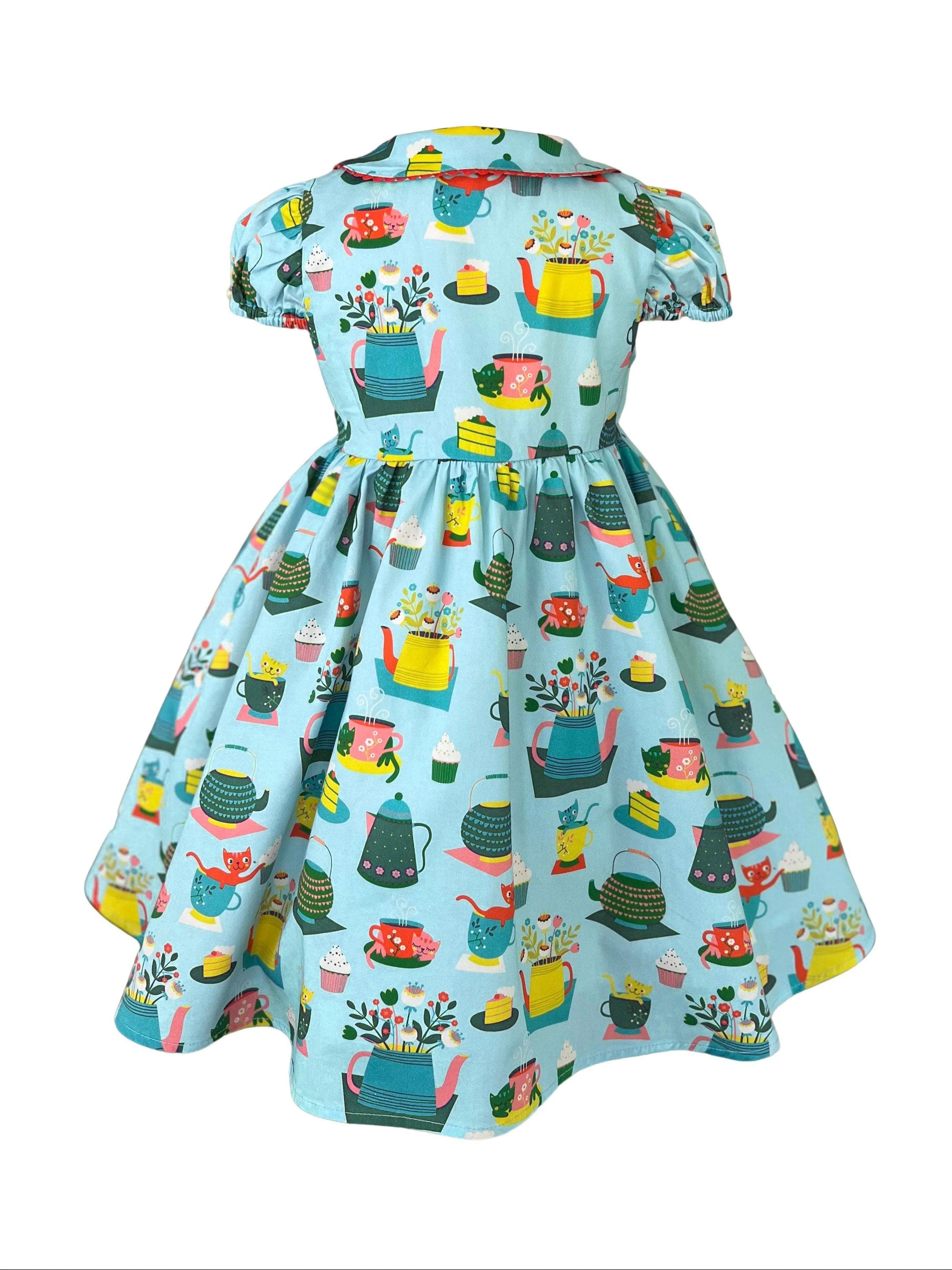 Vintage Tea & Kitties Nellie Dress