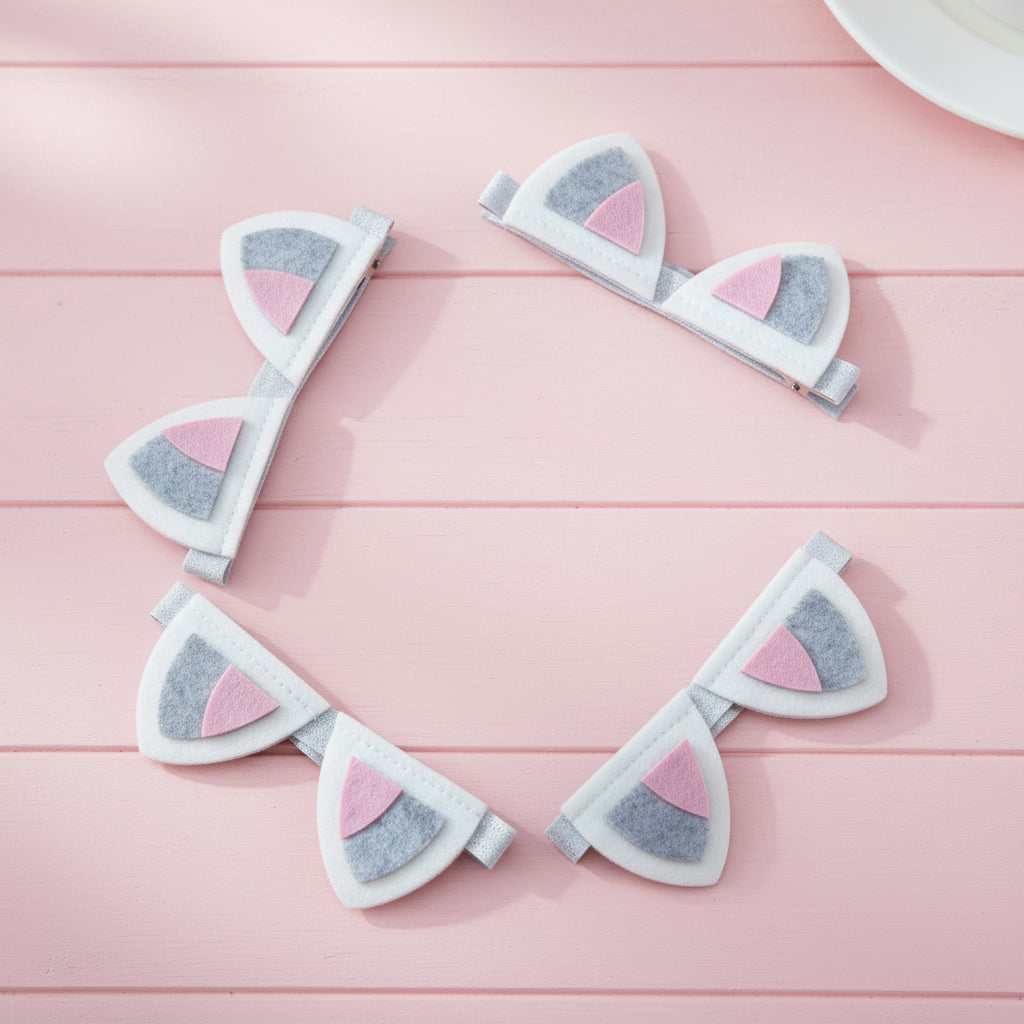 Cat Ears Felt Headband (set Of 4)
