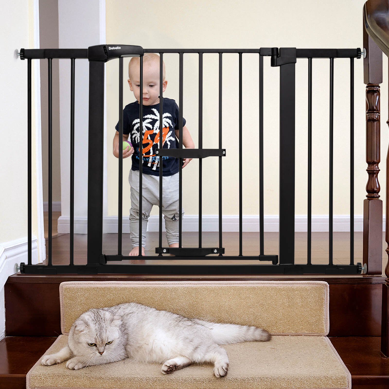 Catprivilege F7 | Large Sliding Pet Door Baby Gate For Cats And Dogs