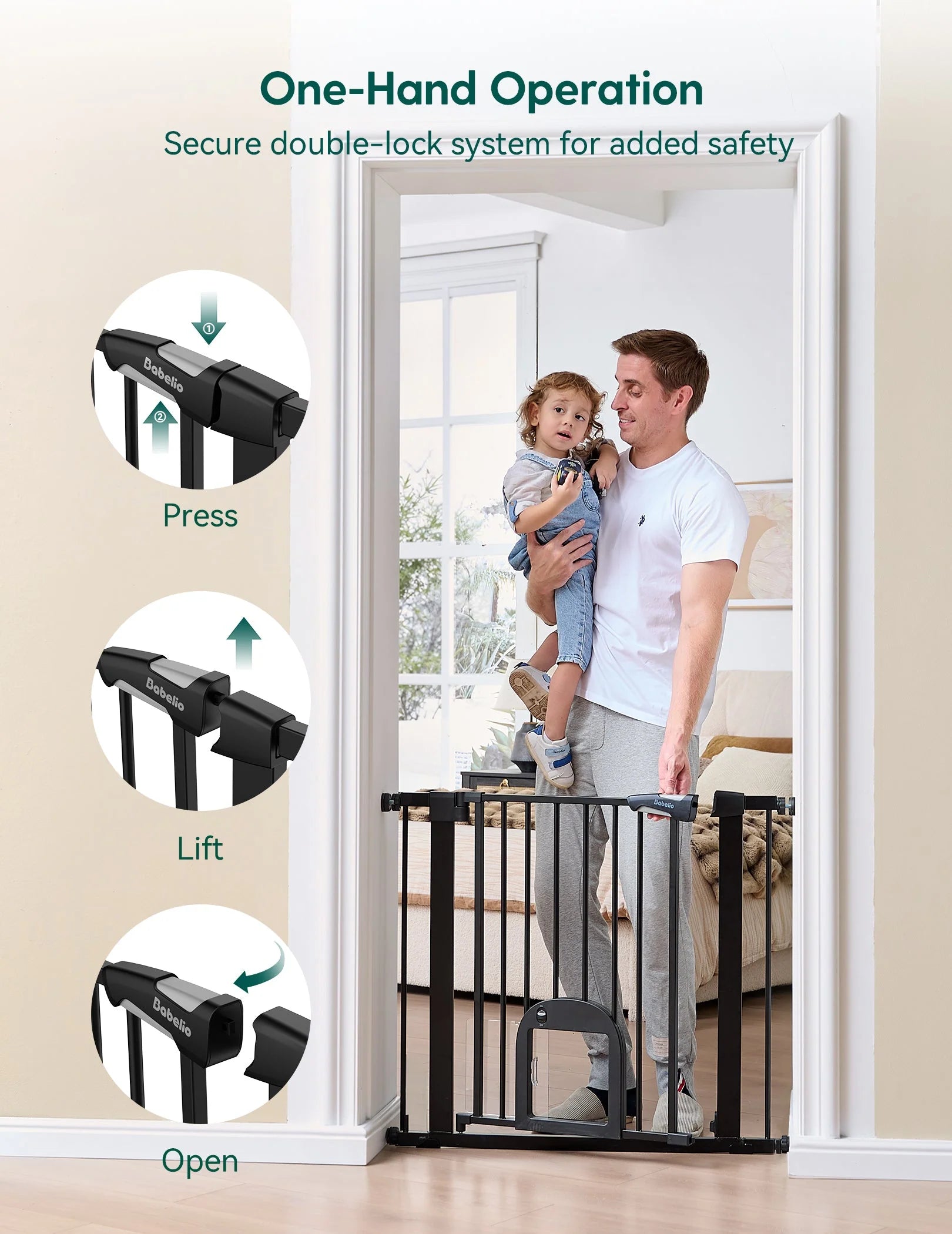 Catprivilege T7 | Expandable Stylish Baby Gate With Cat Door (copy)
