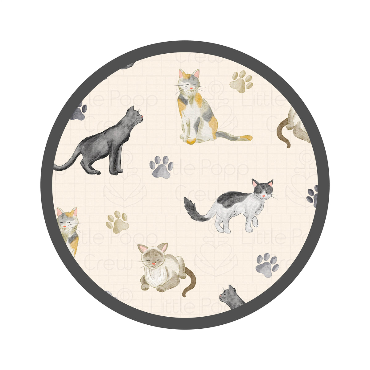 Cats & Paws| Bamboo Quilted Mini Baby Blanket
