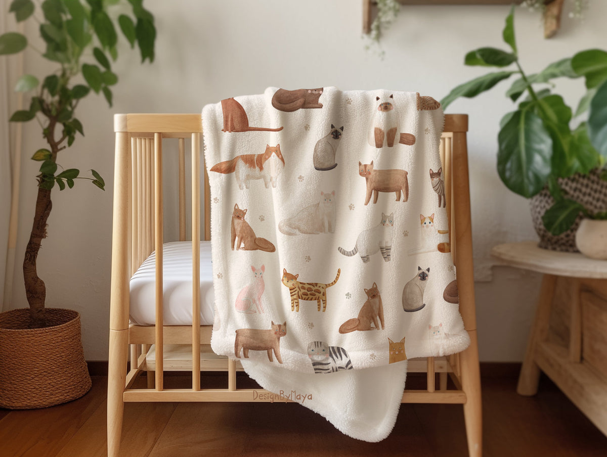 Cute Baby Animals - Vintage Baby Blanket