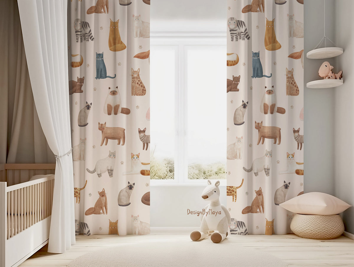 Baby Woodland Theme Curtain - Kids Room Curtain