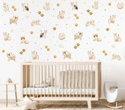 Cute Little Cats Decals - Fabric Nursery Wall Art Decals