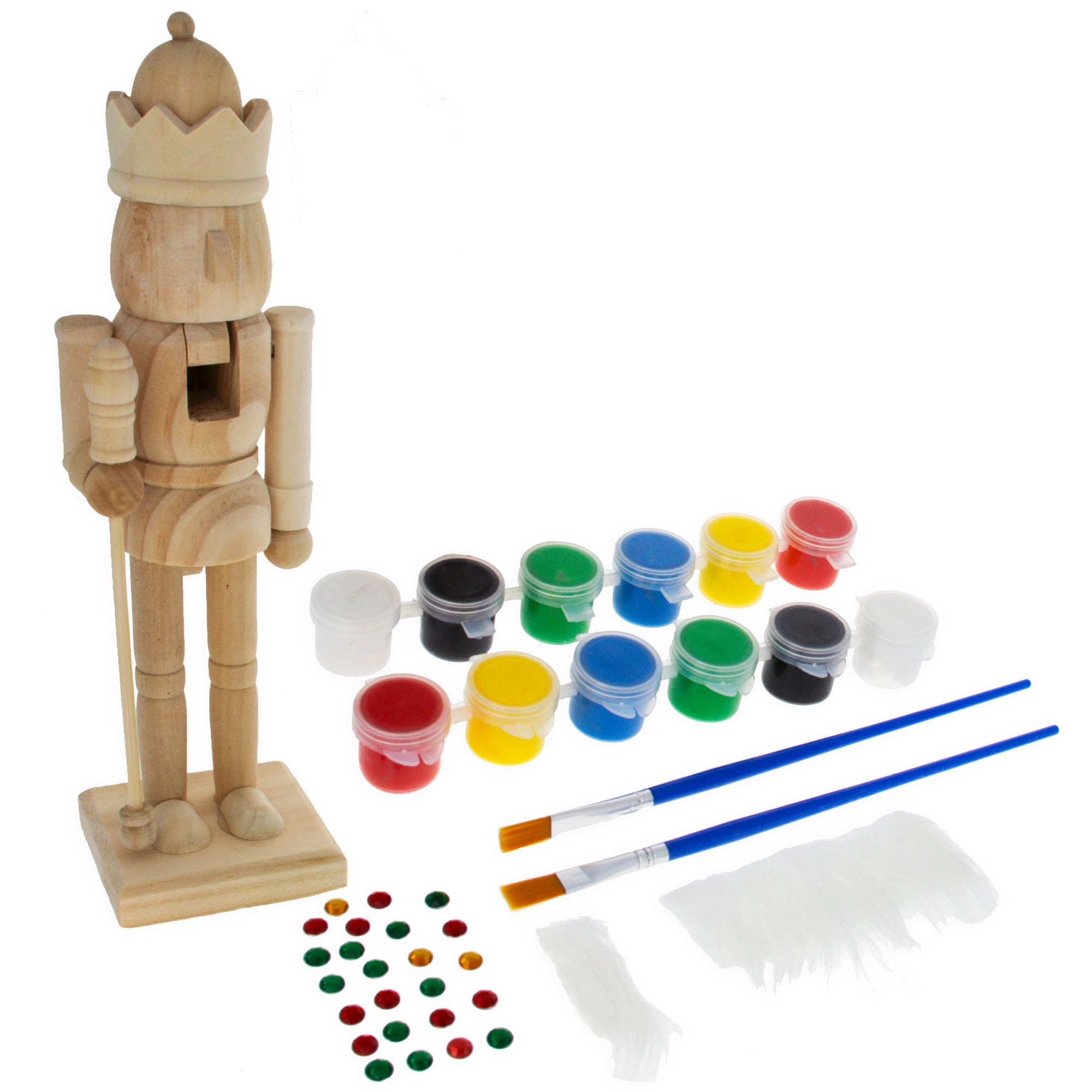 Unfinished Wooden Nutcracker Diy Craft Kit 10 Inches