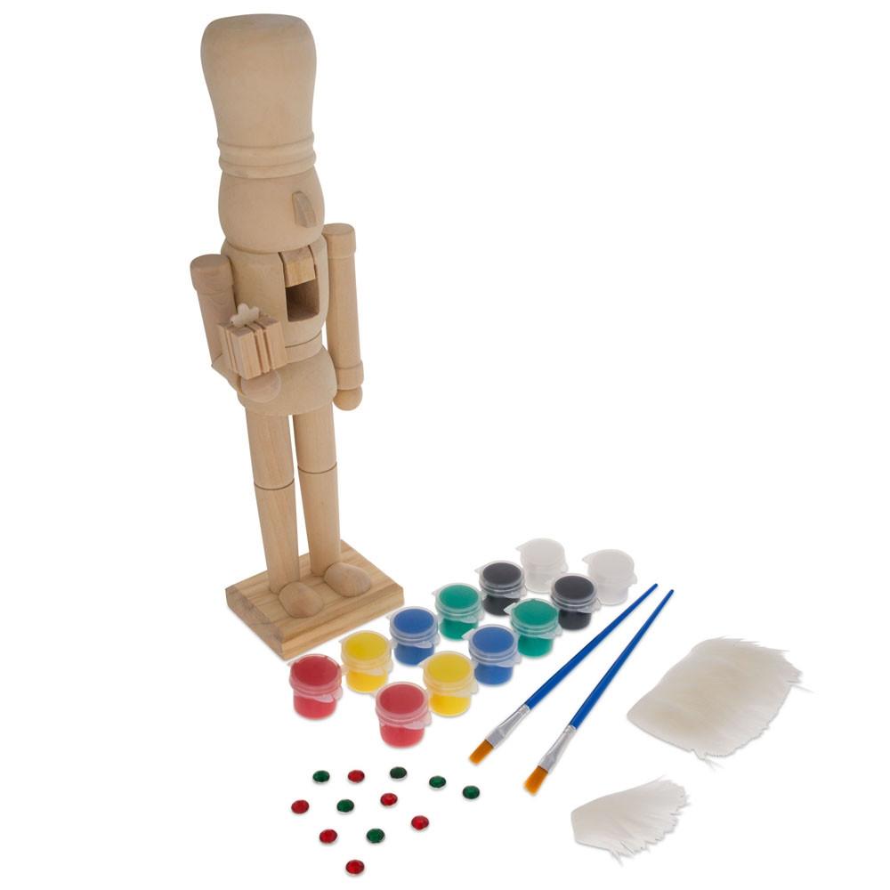 Unfinished Wooden Nutcracker Diy Craft Kit 12 Inches