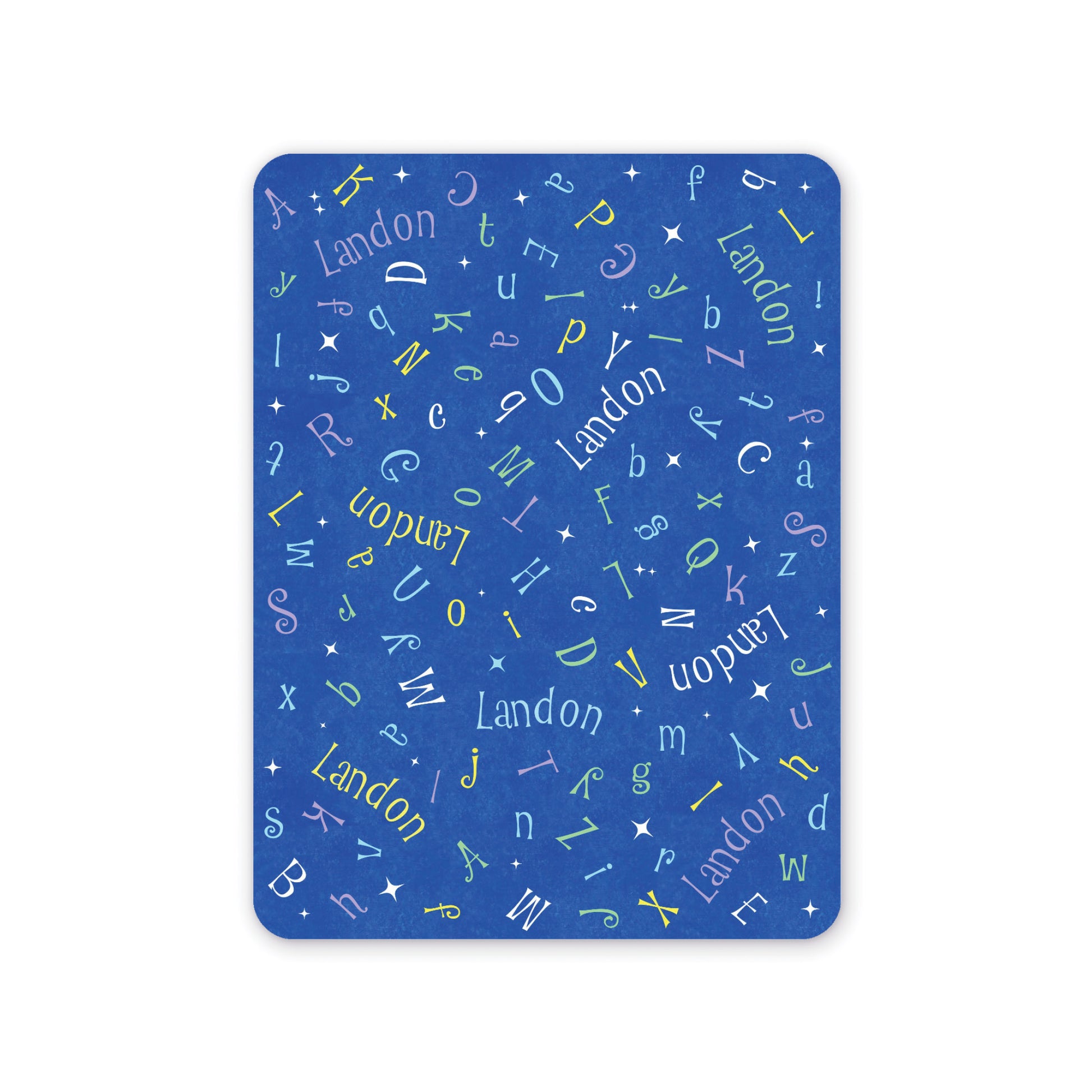 Name Toss Personalized Blanket – Blue, Sherpa