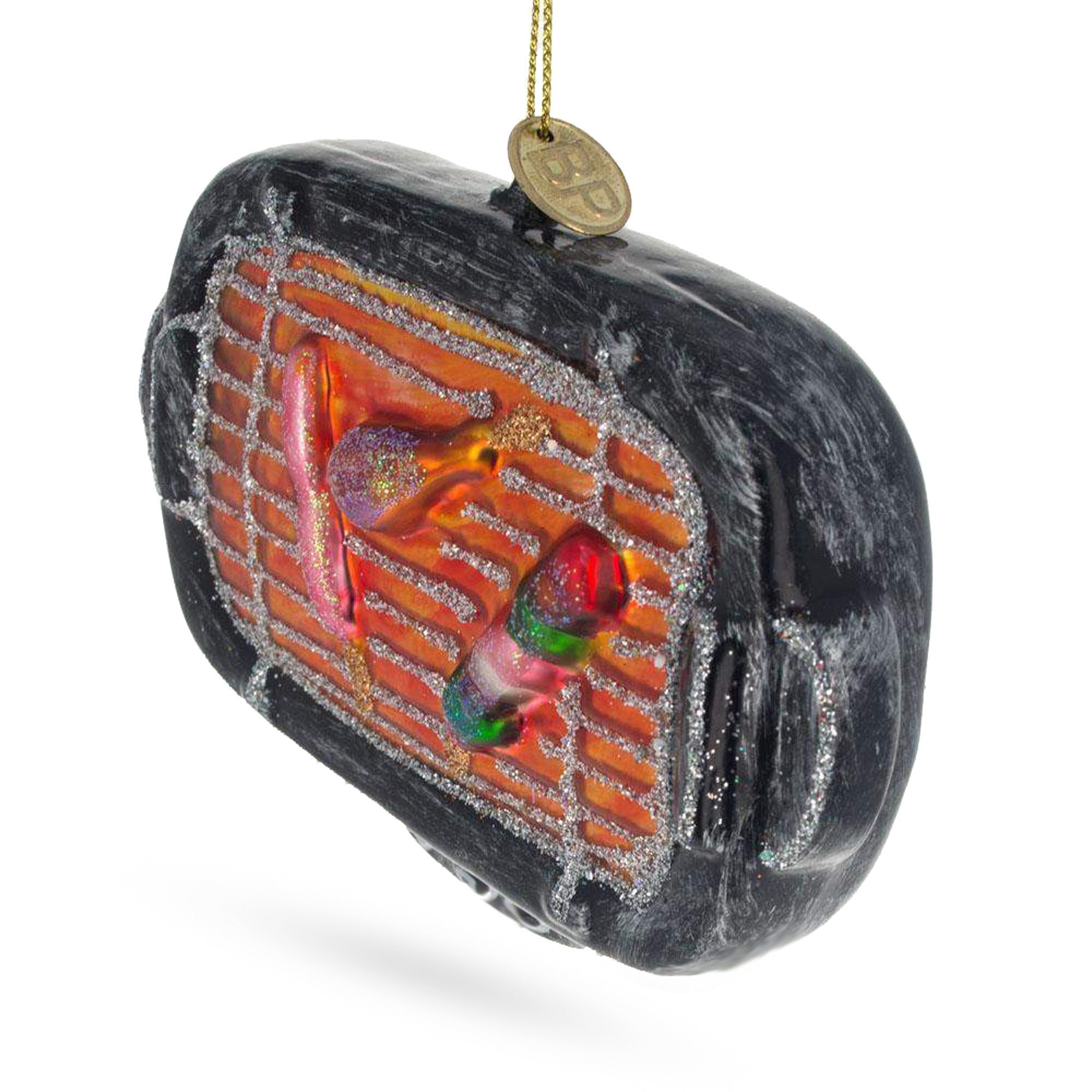 Sizzling Bbq Barbecue Grill Cookout - Blown Glass Christmas Ornament