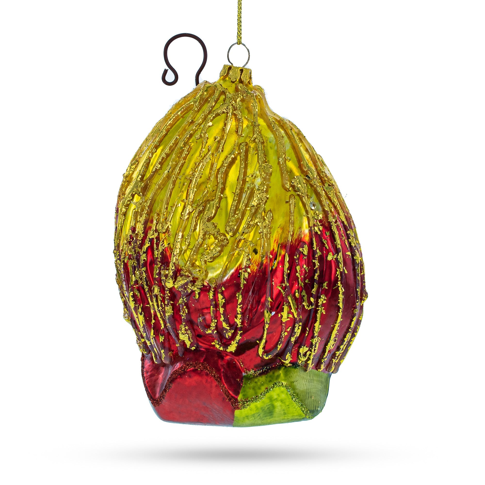 Sacred Nativity Scene - Spiritual Blown Glass Christmas Ornament