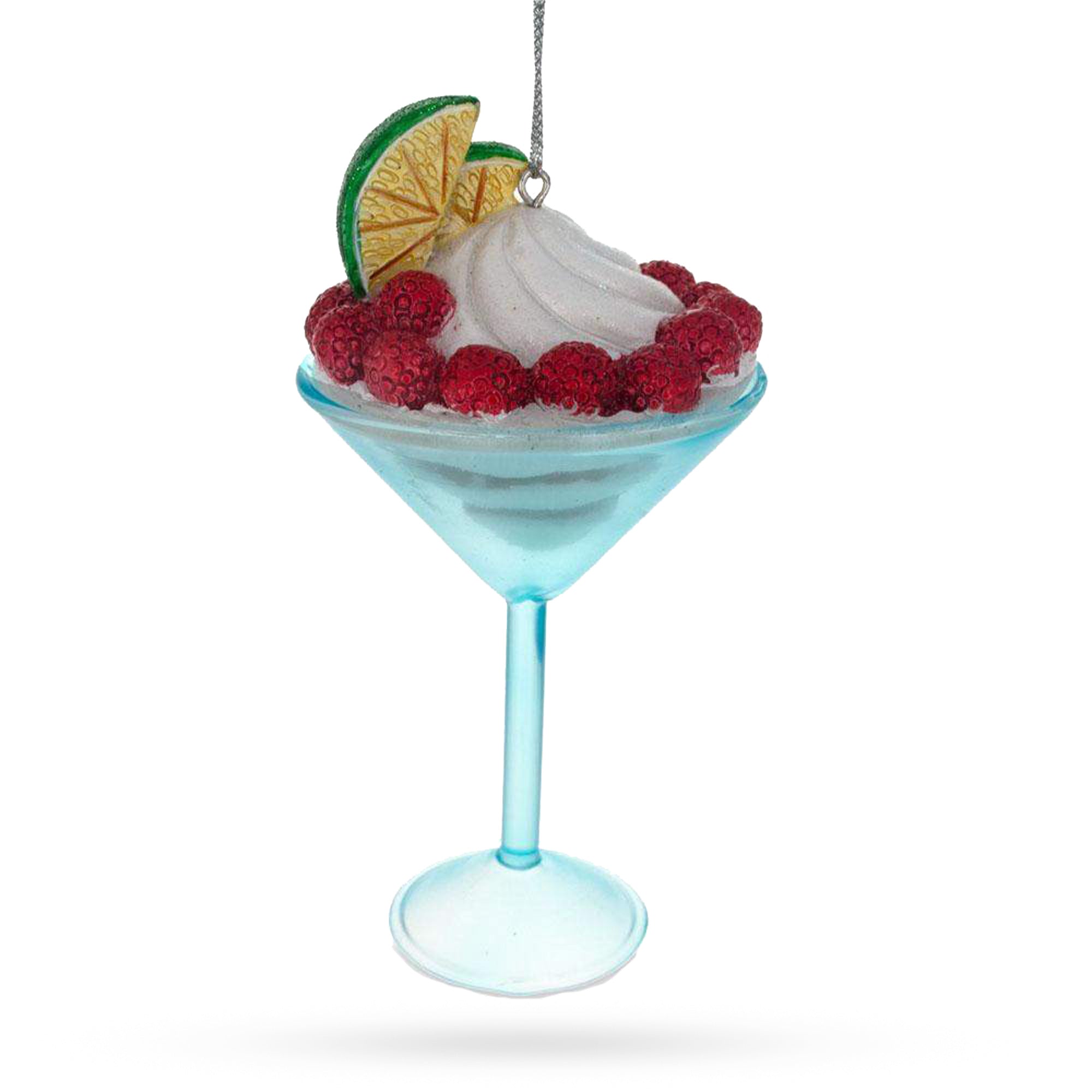 Inviting Raspberry Martini Cocktail - Blown Glass Christmas Ornament