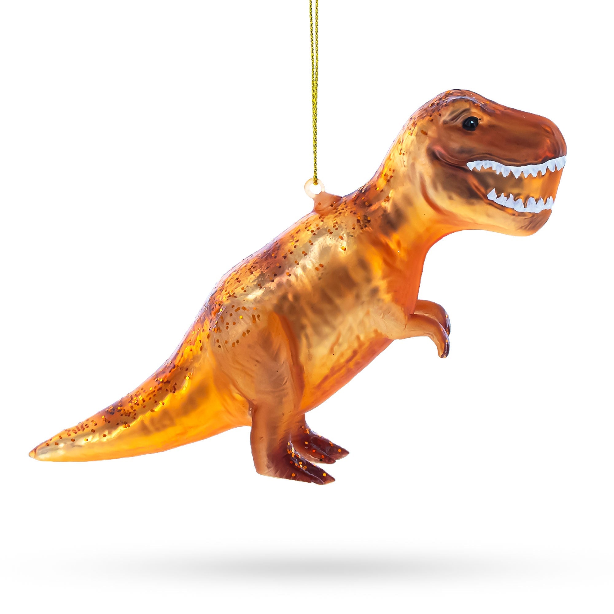 Ferocious T-rex Dinosaur - Blown Glass Christmas Ornament