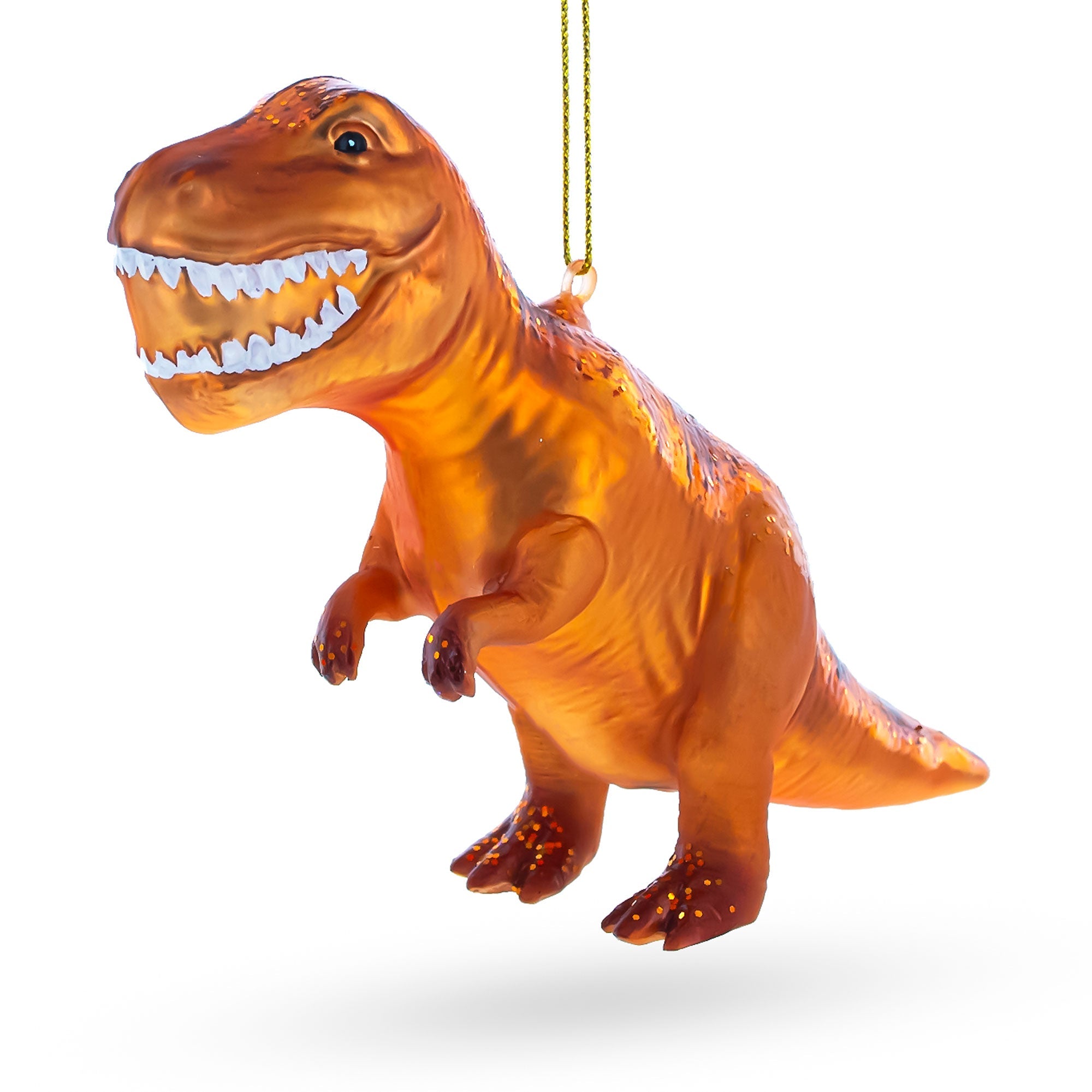 Ferocious T-rex Dinosaur - Blown Glass Christmas Ornament