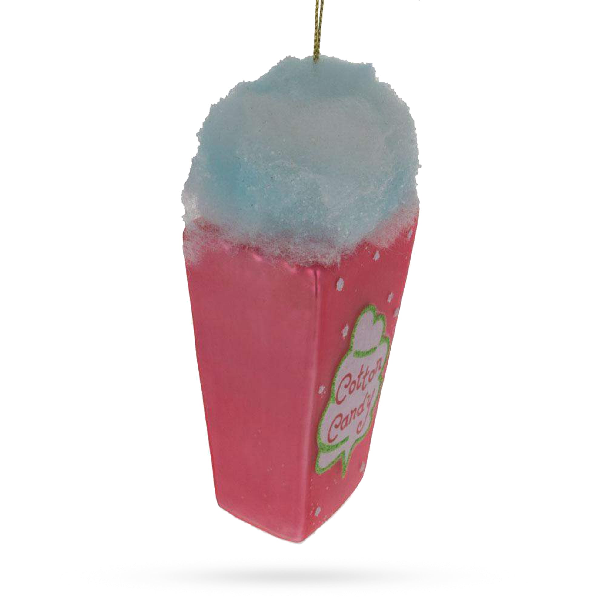 Sweet Cotton Candy Delight - Blown Glass Christmas Ornament