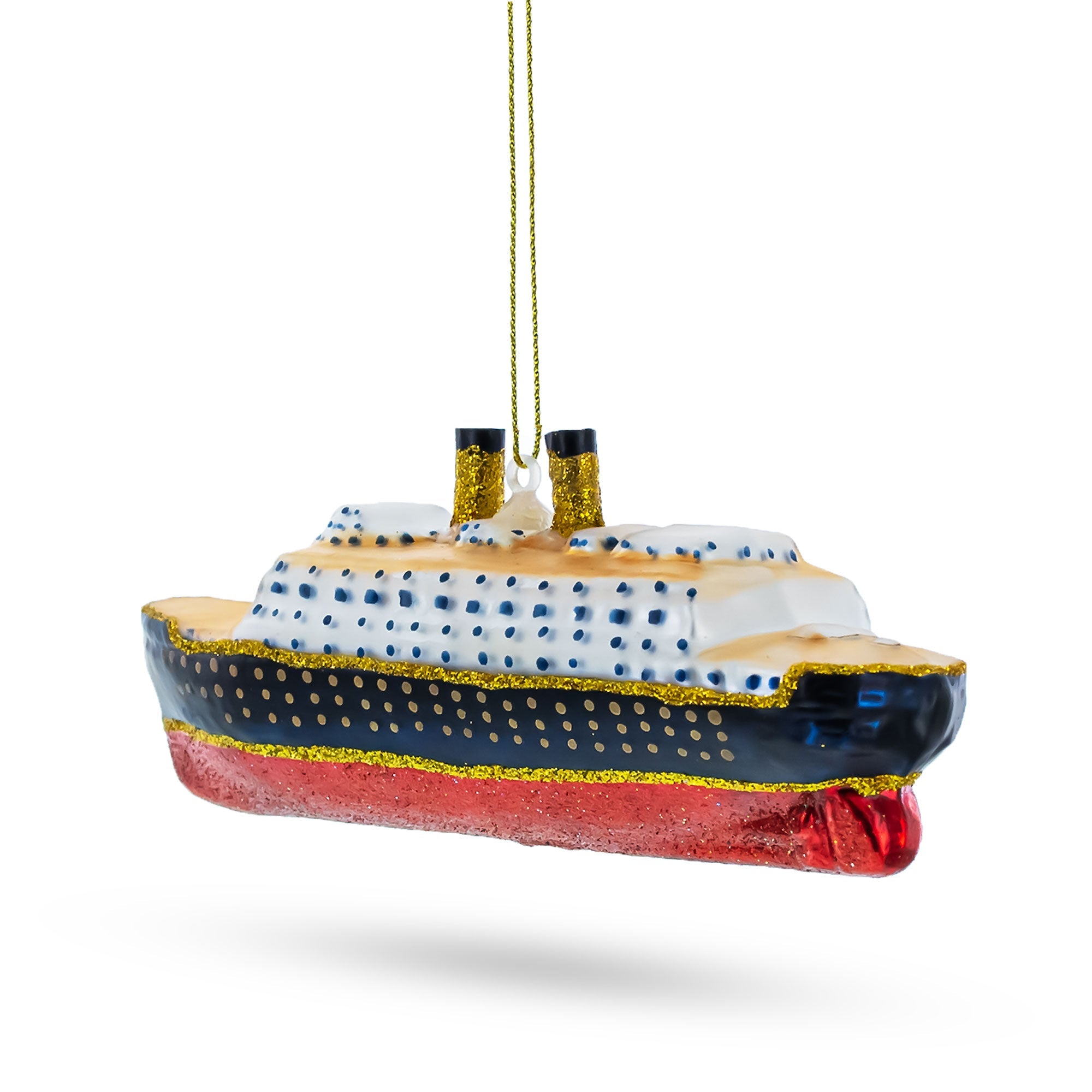 Historic Titanic Ship - Blown Glass Christmas Ornament