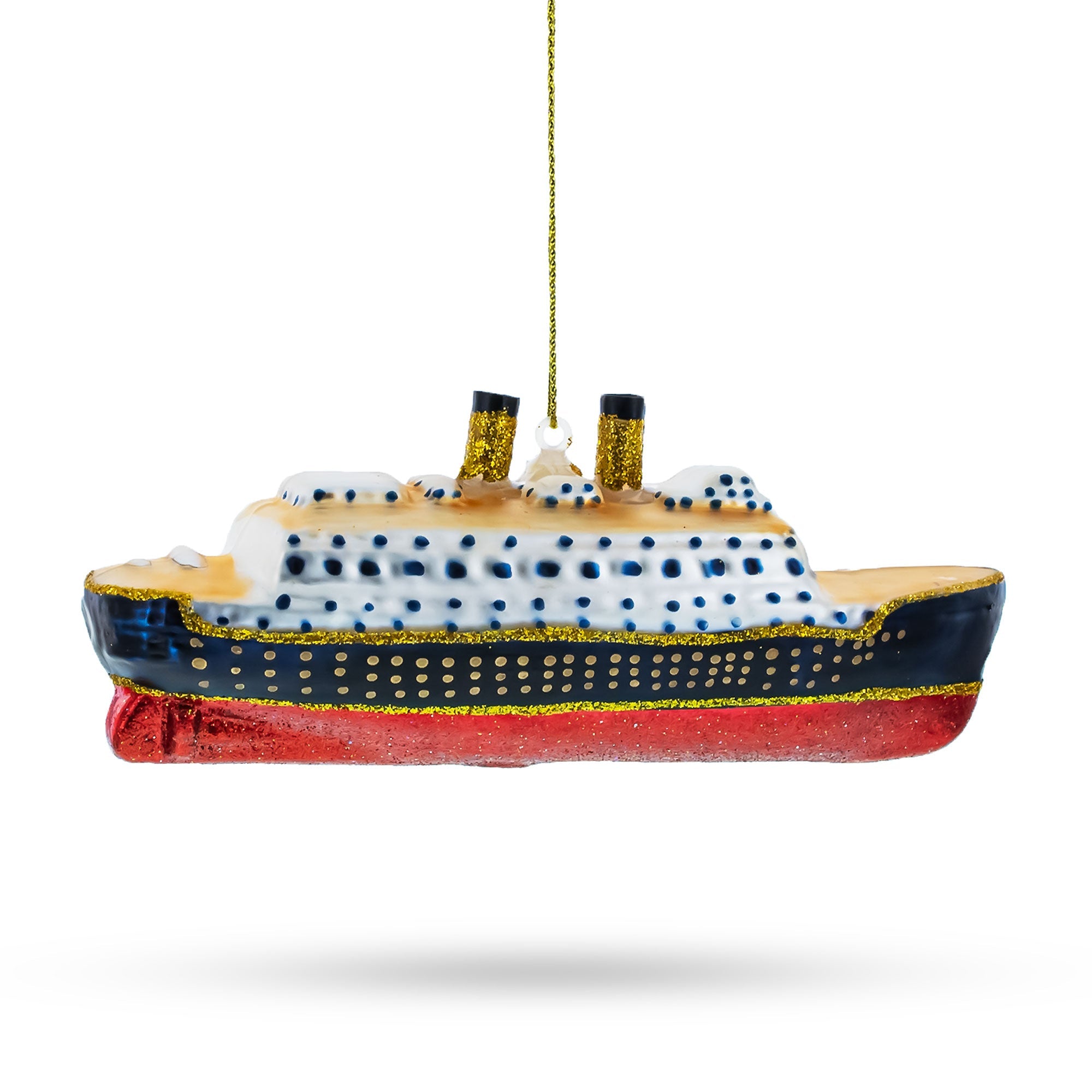 Historic Titanic Ship - Blown Glass Christmas Ornament