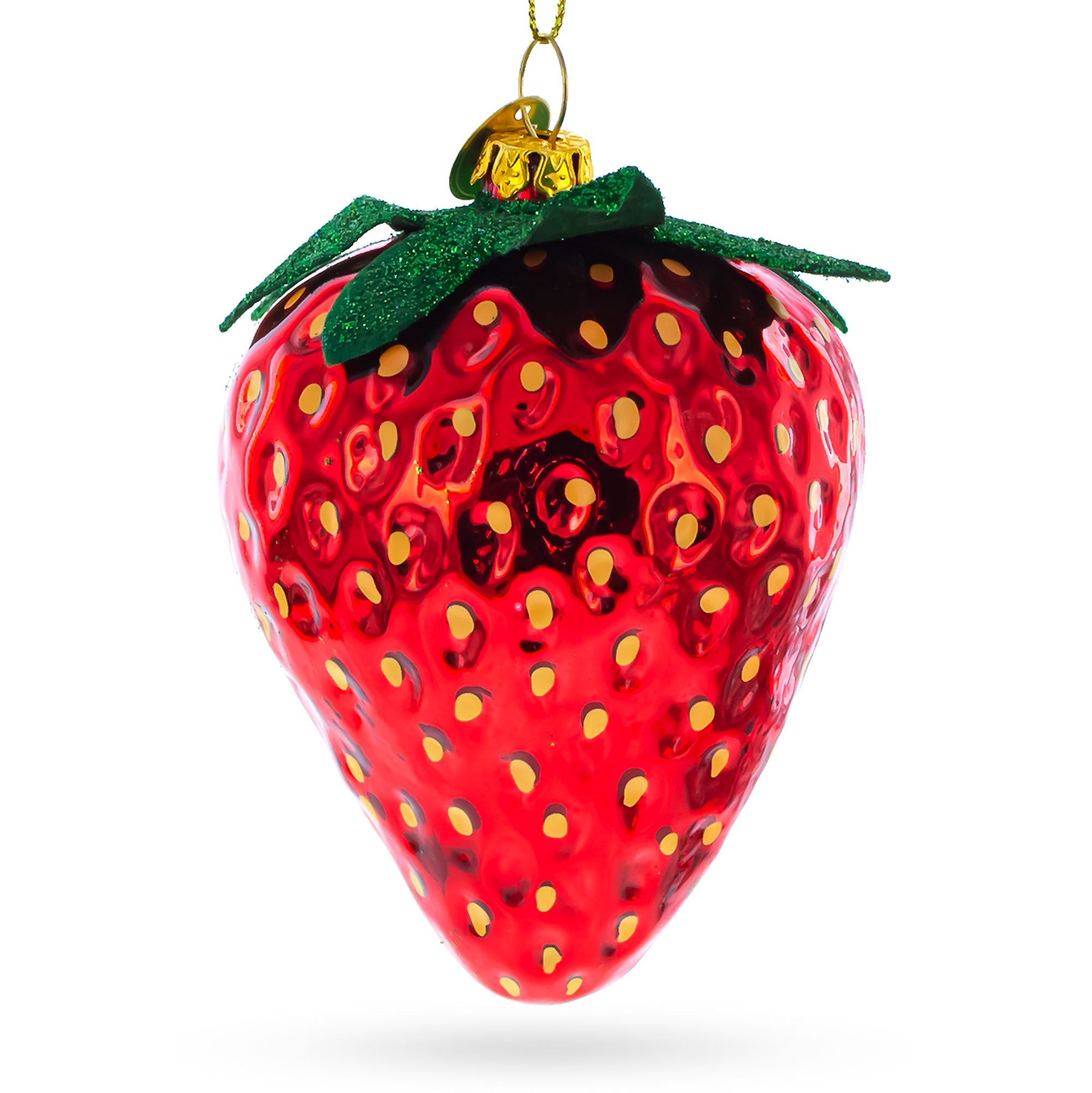 Juicy Strawberry - Blown Glass Christmas Ornament