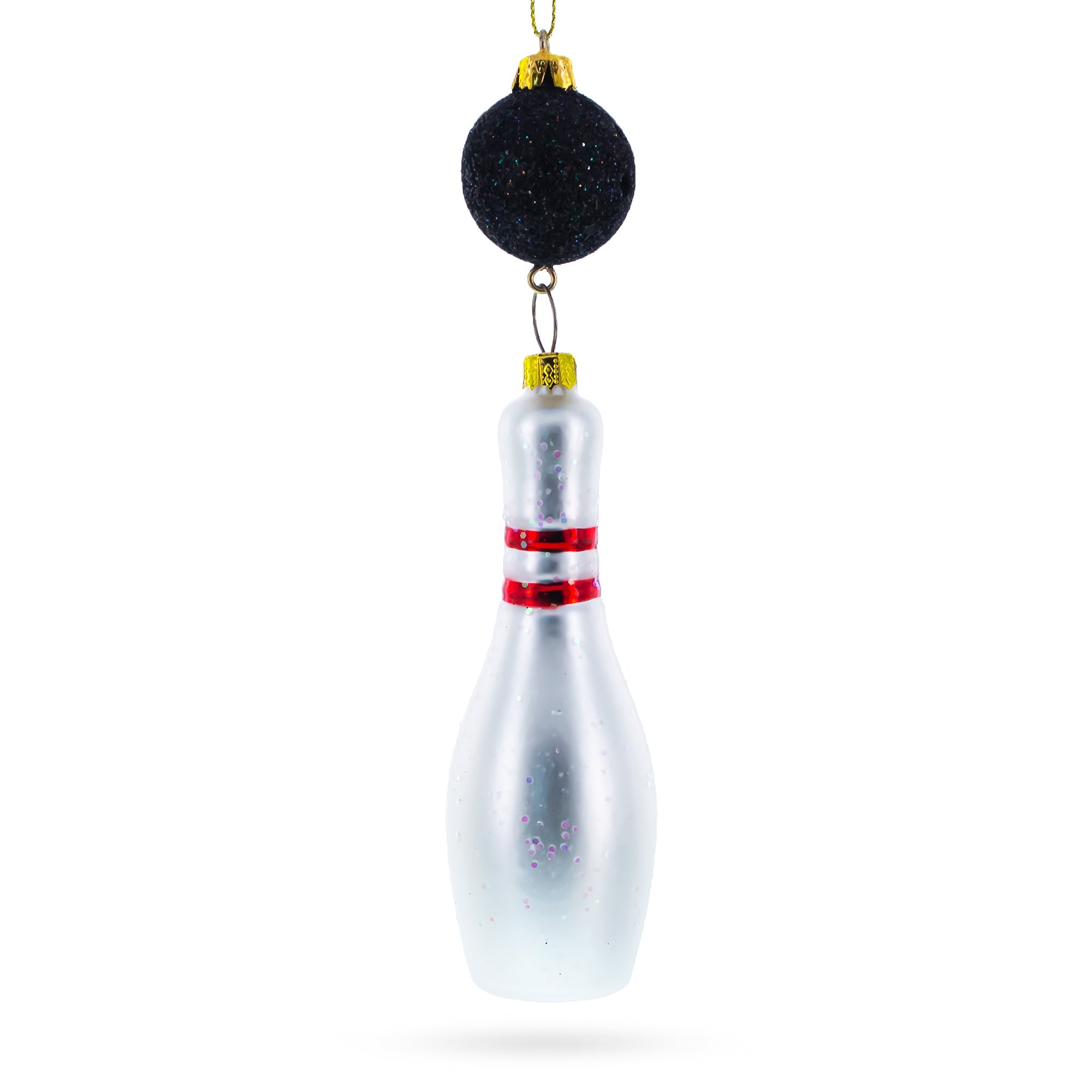 Striking Bowling Ball - Blown Glass Christmas Ornament