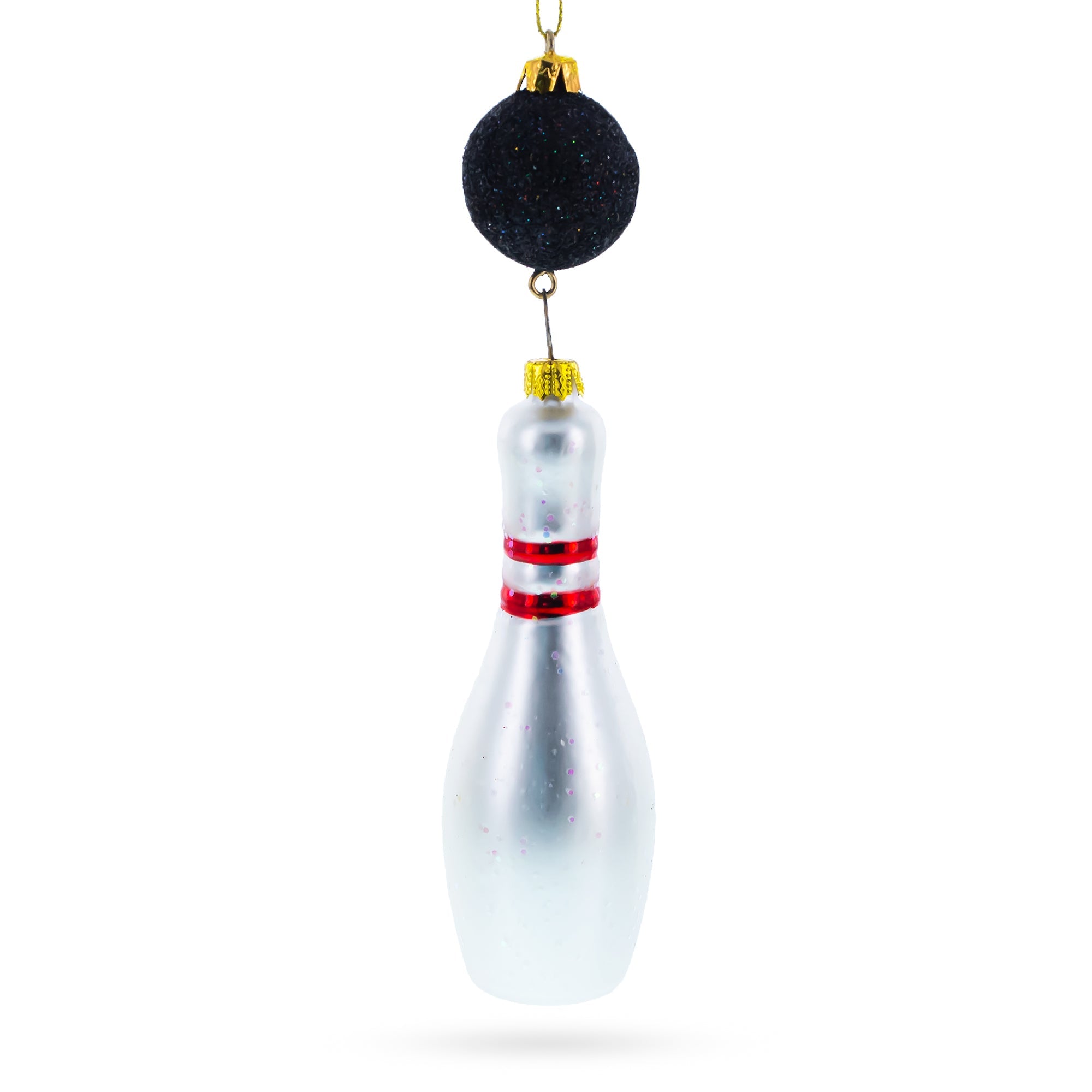 Striking Bowling Ball - Blown Glass Christmas Ornament