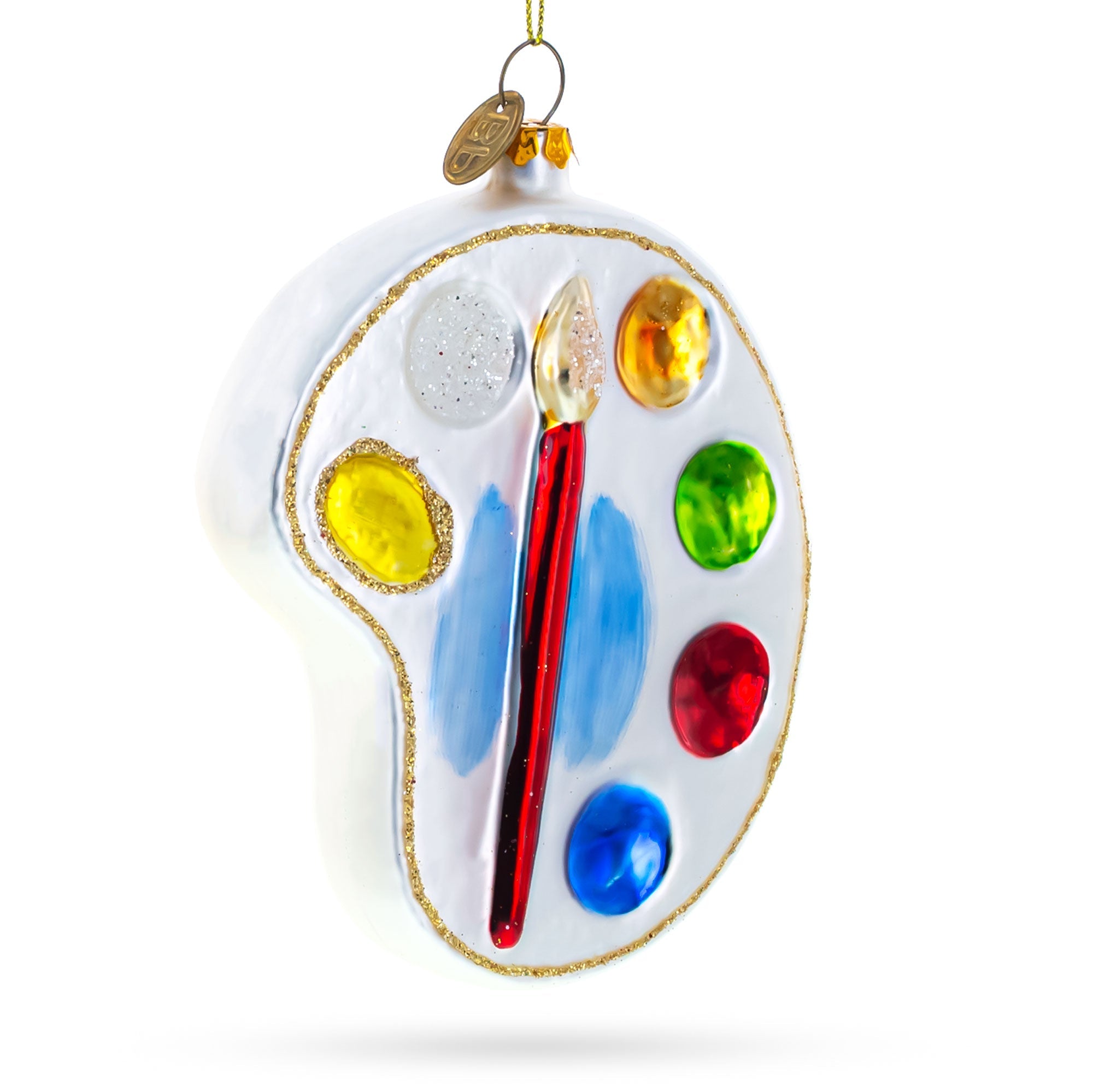 Creative Artist's Color Palette - Blown Glass Christmas Ornament