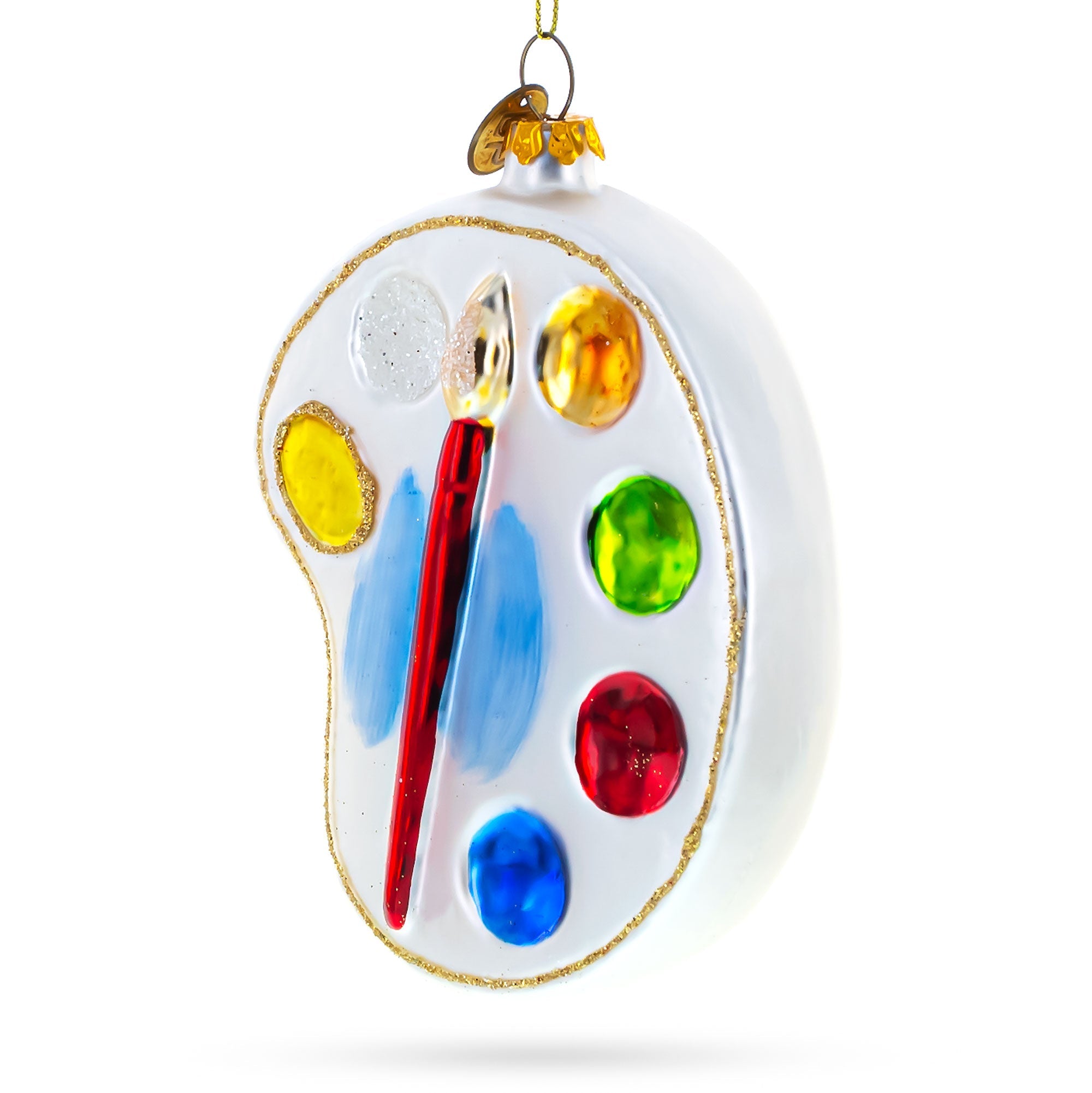 Creative Artist's Color Palette - Blown Glass Christmas Ornament