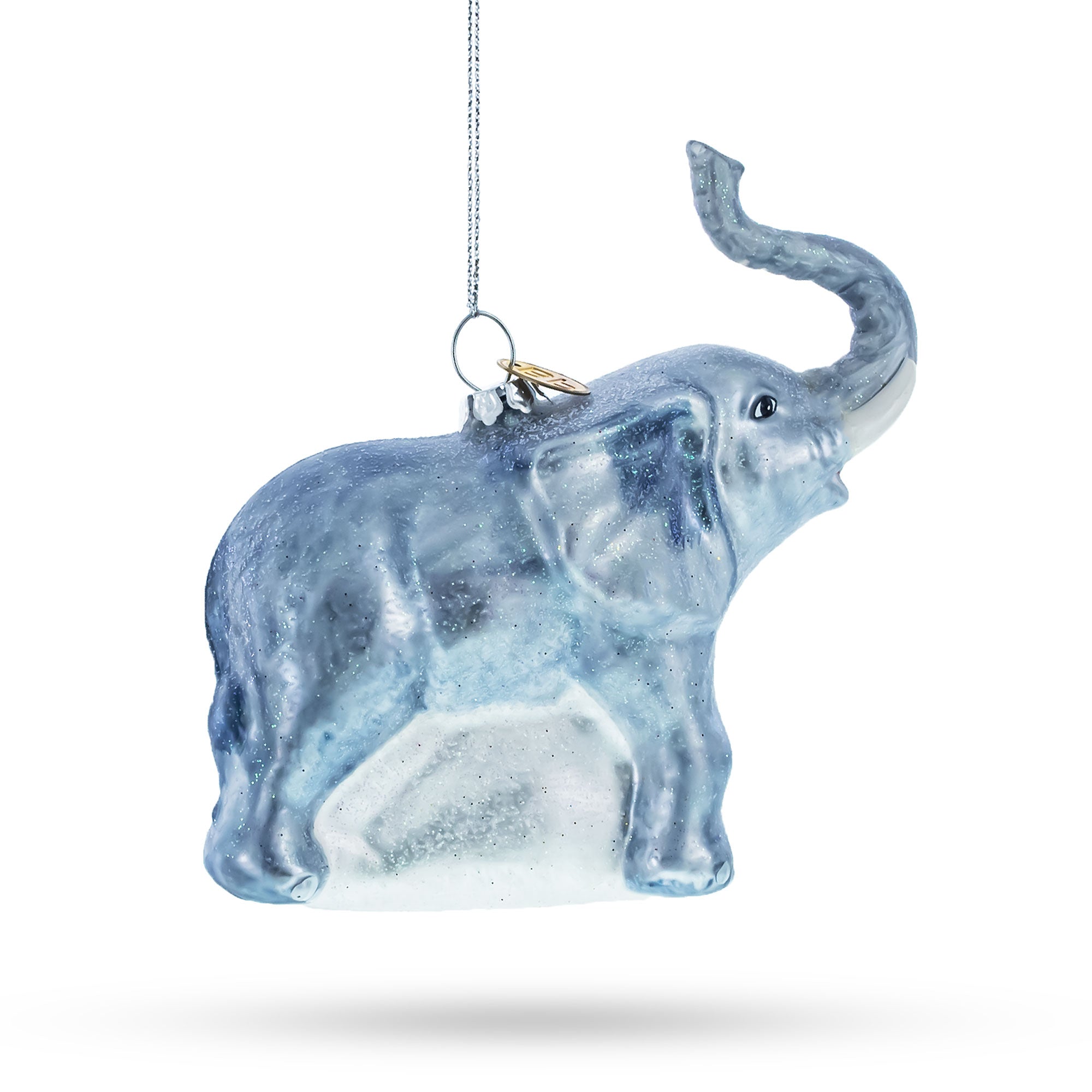 Ancient Mammoth - Blown Glass Christmas Ornament