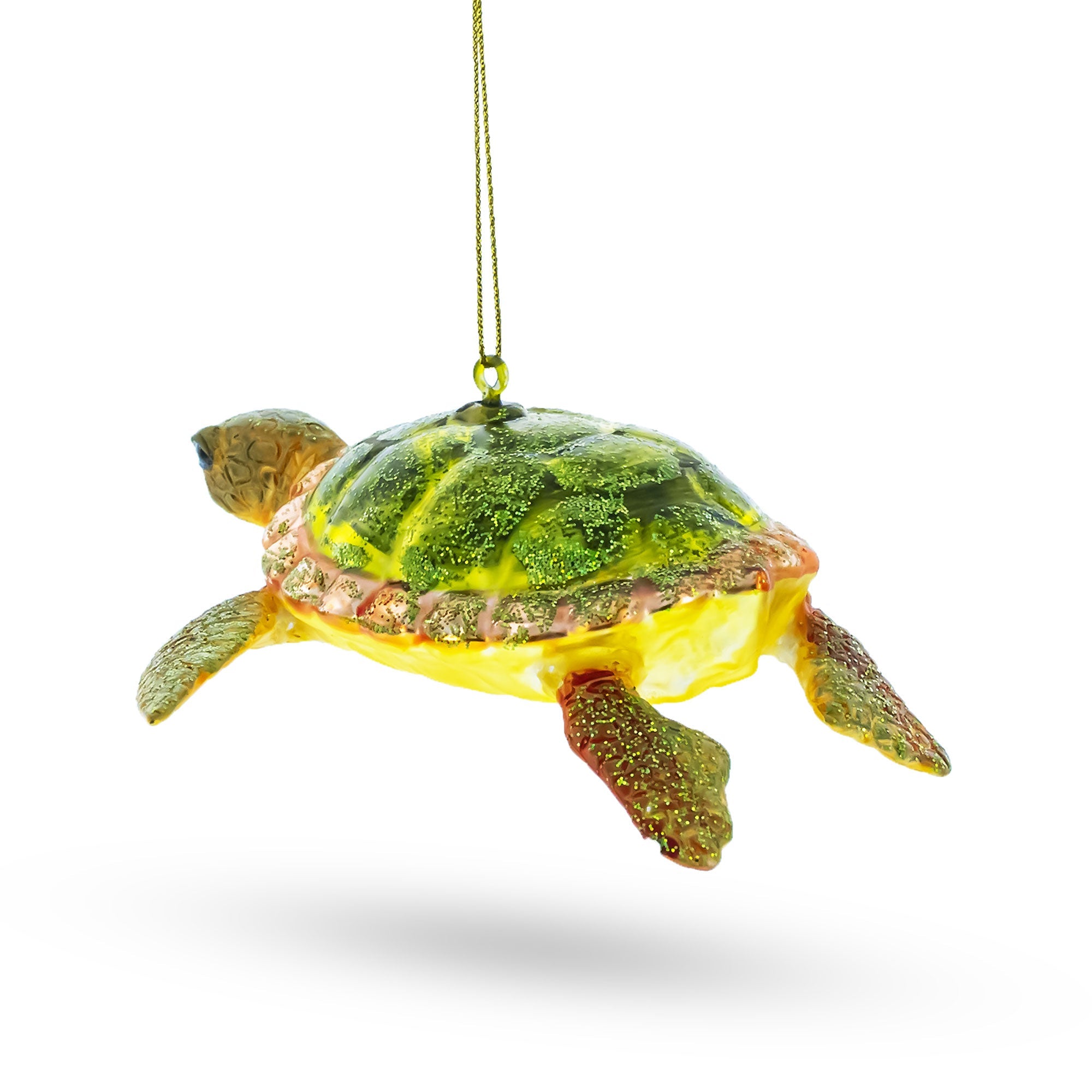 Tranquil Sea Turtle - Blown Glass Christmas Ornament