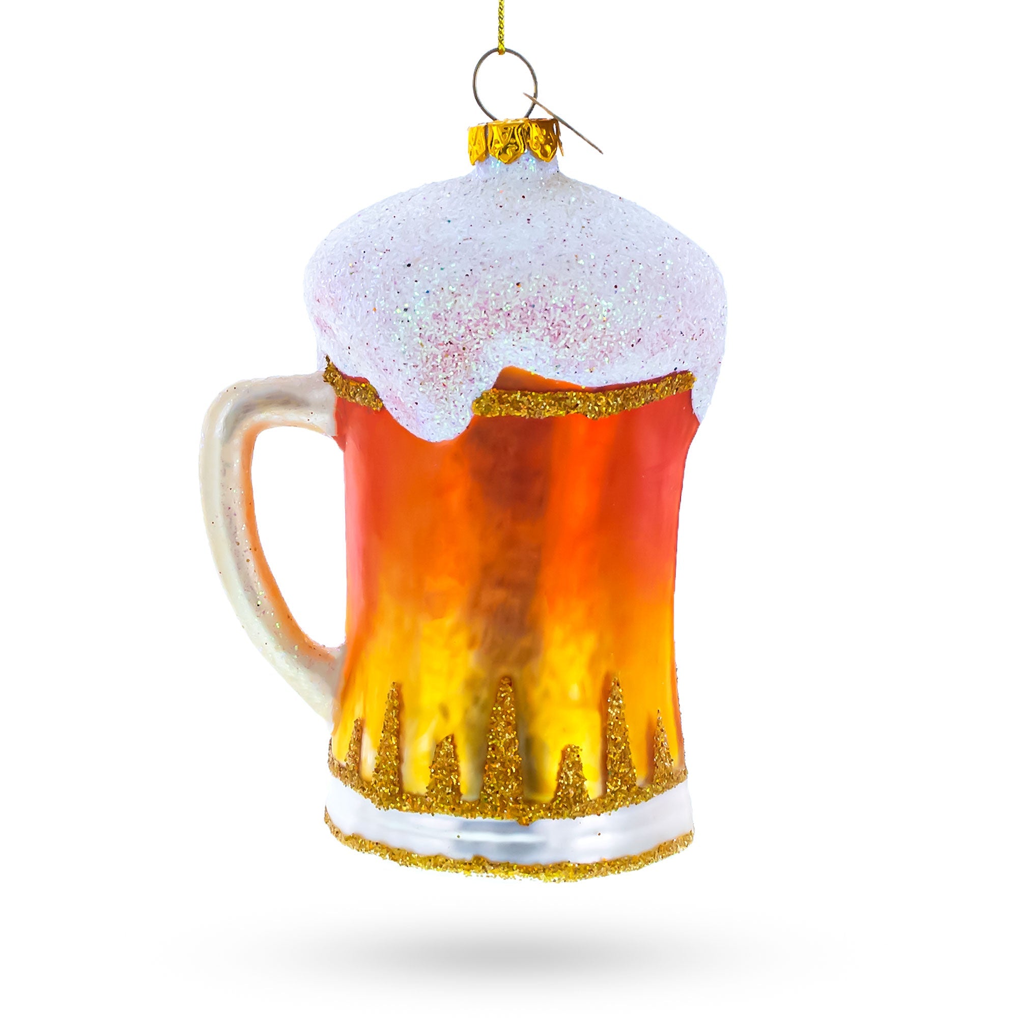 Frothy Beer Stein - Blown Glass Christmas Ornament