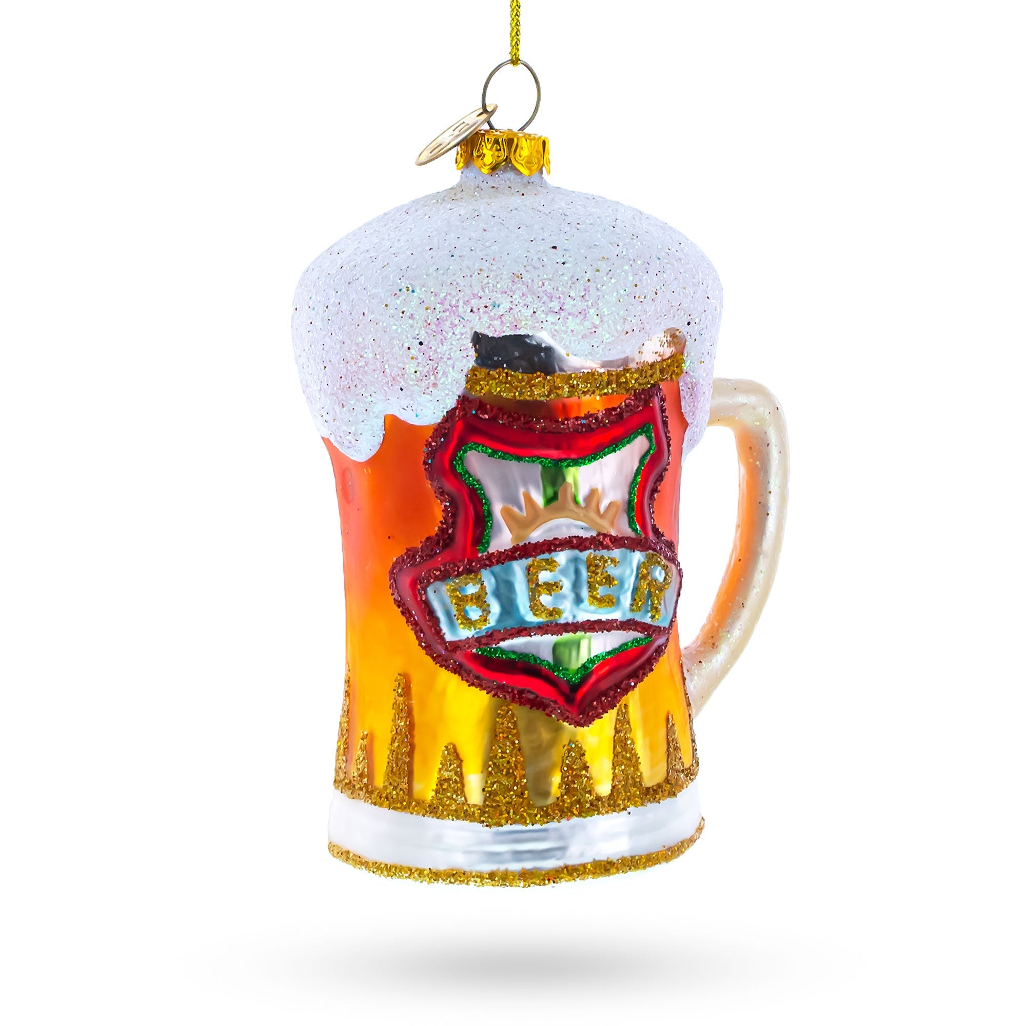 Frothy Beer Stein - Blown Glass Christmas Ornament