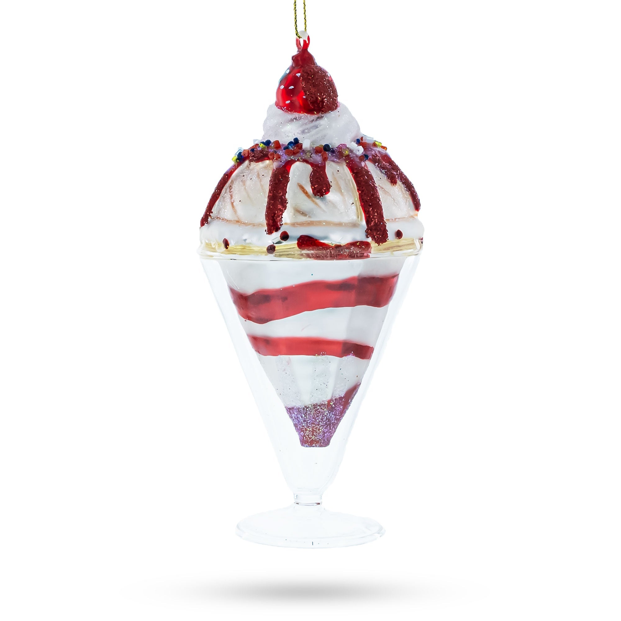 Delectable Dessert Cake - Blown Glass Christmas Ornament